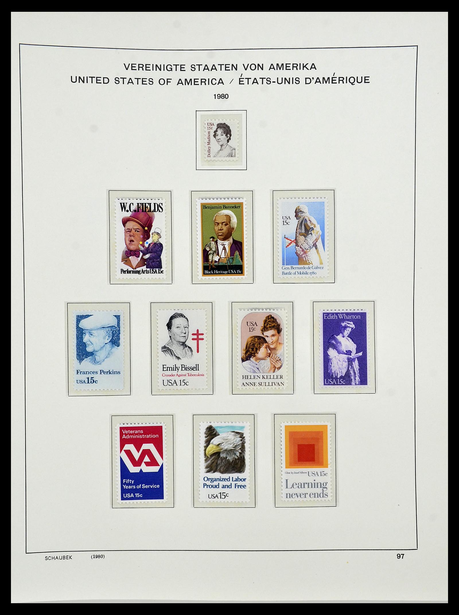 34525 199 - Postzegelverzameling 34525 USA 1851-1980.