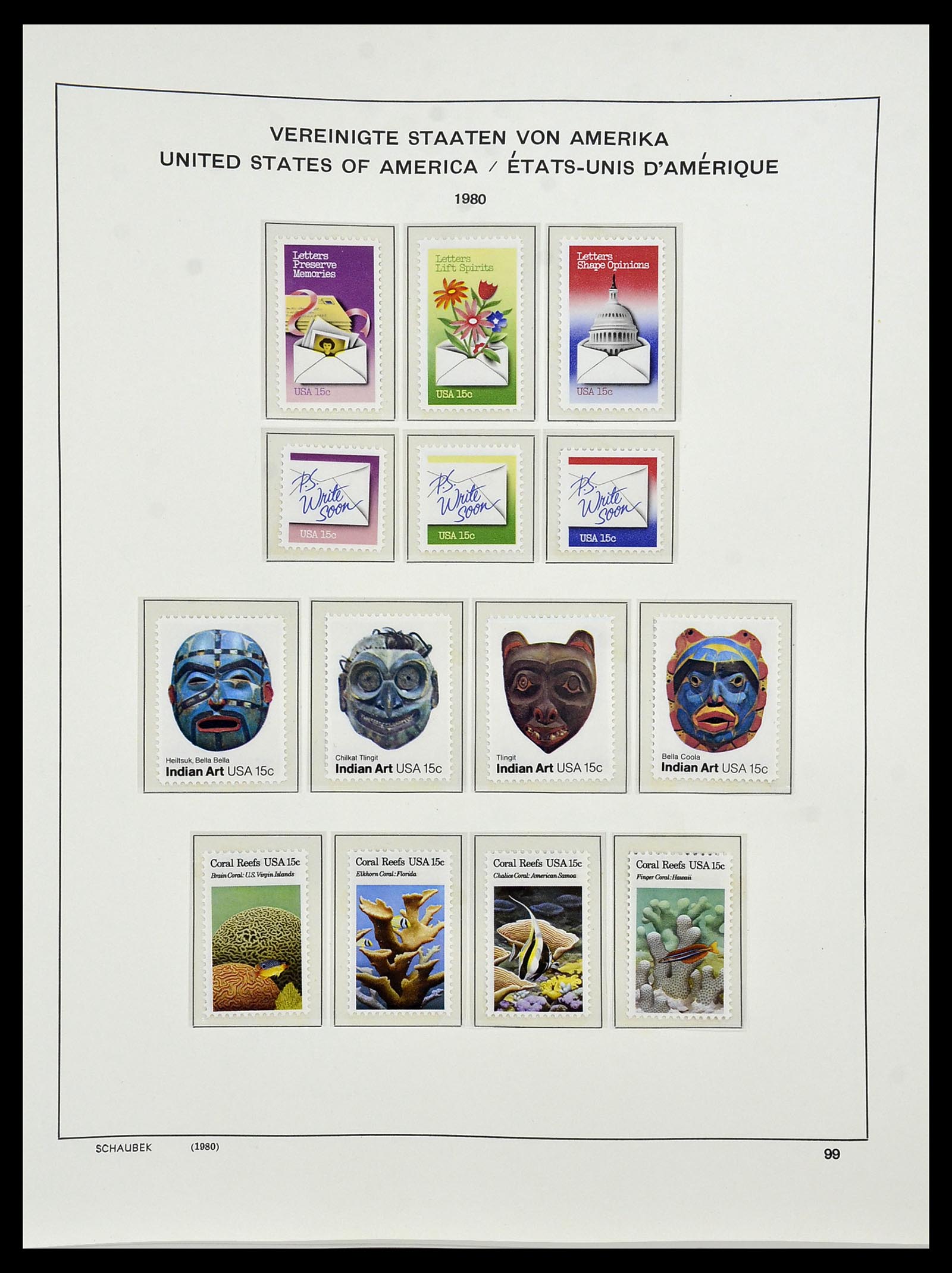 34525 202 - Postzegelverzameling 34525 USA 1851-1980.