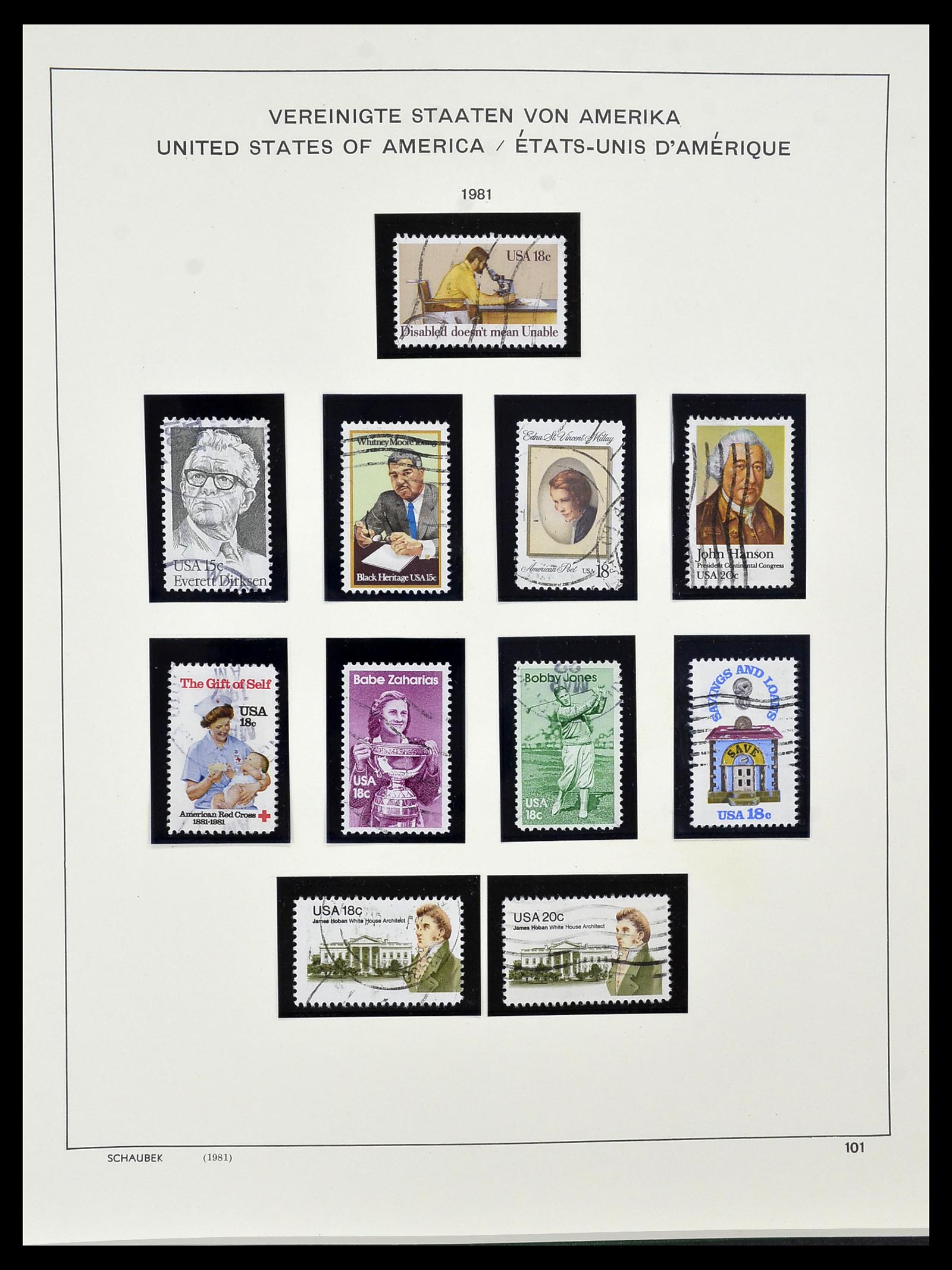 34525 211 - Stamp Collection 34525 USA 1851-1980.
