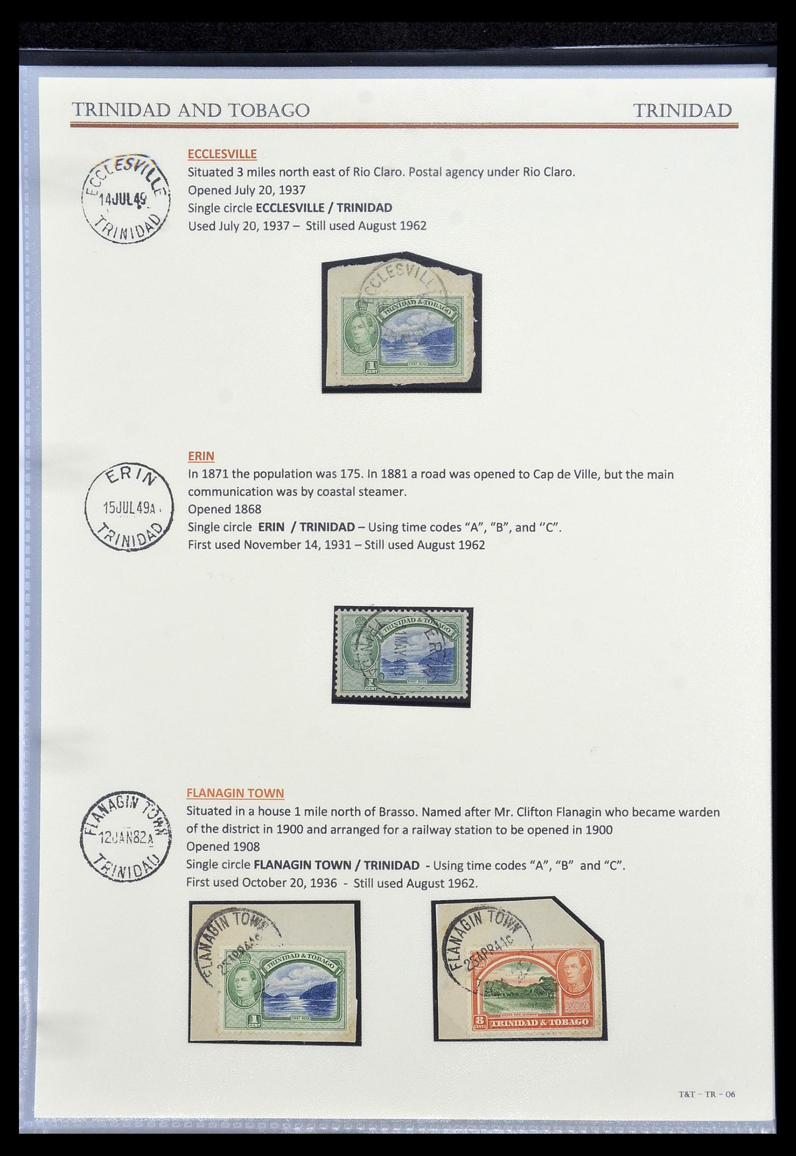 34527 022 - Postzegelverzameling 34527 Trinidad en Tobago stempels 1900-1956.