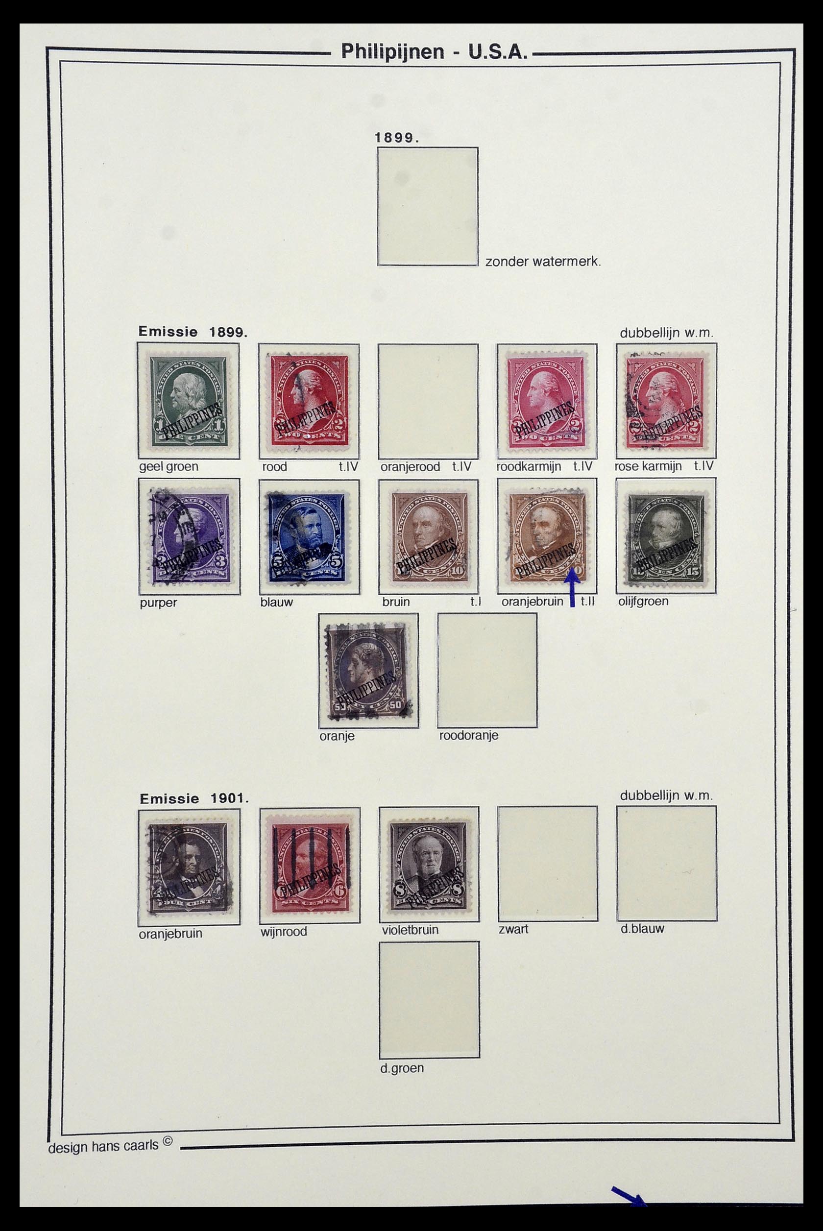 34530 001 - Postzegelverzameling 34530 Filippijnen 1899-1944.