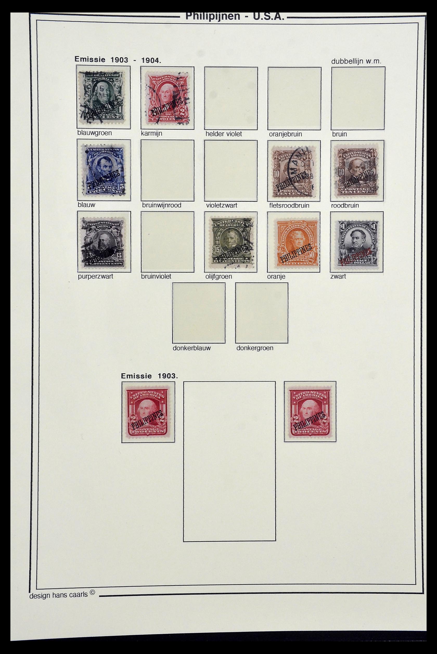 34530 002 - Postzegelverzameling 34530 Filippijnen 1899-1944.