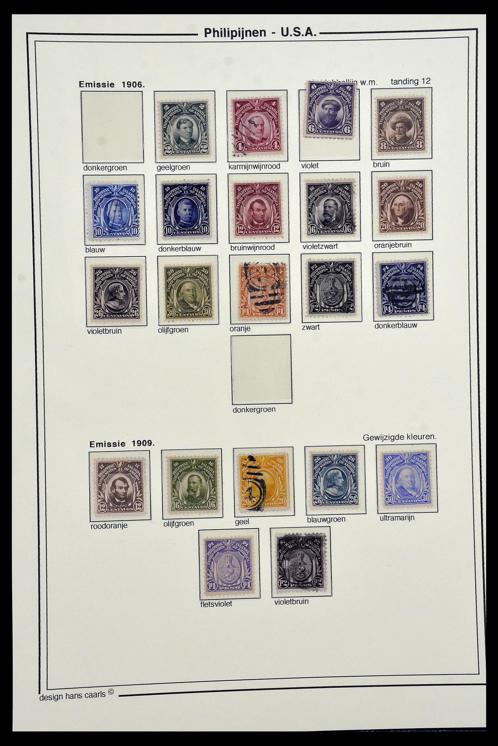 34530 003 - Postzegelverzameling 34530 Filippijnen 1899-1944.