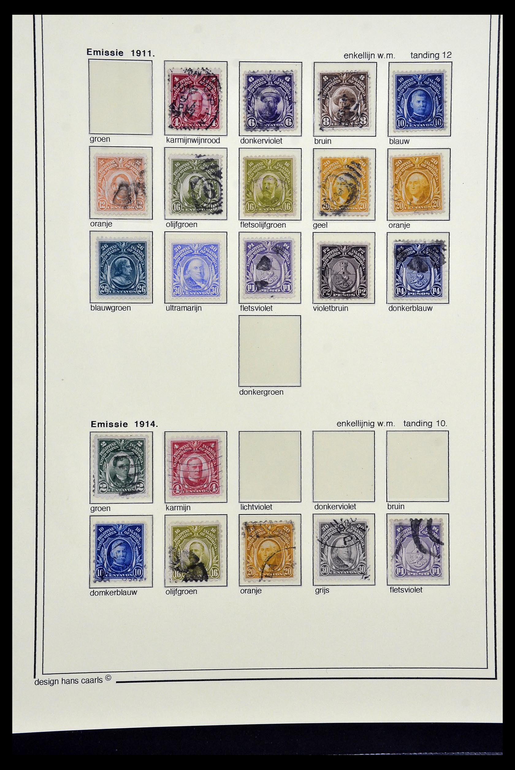34530 004 - Postzegelverzameling 34530 Filippijnen 1899-1944.