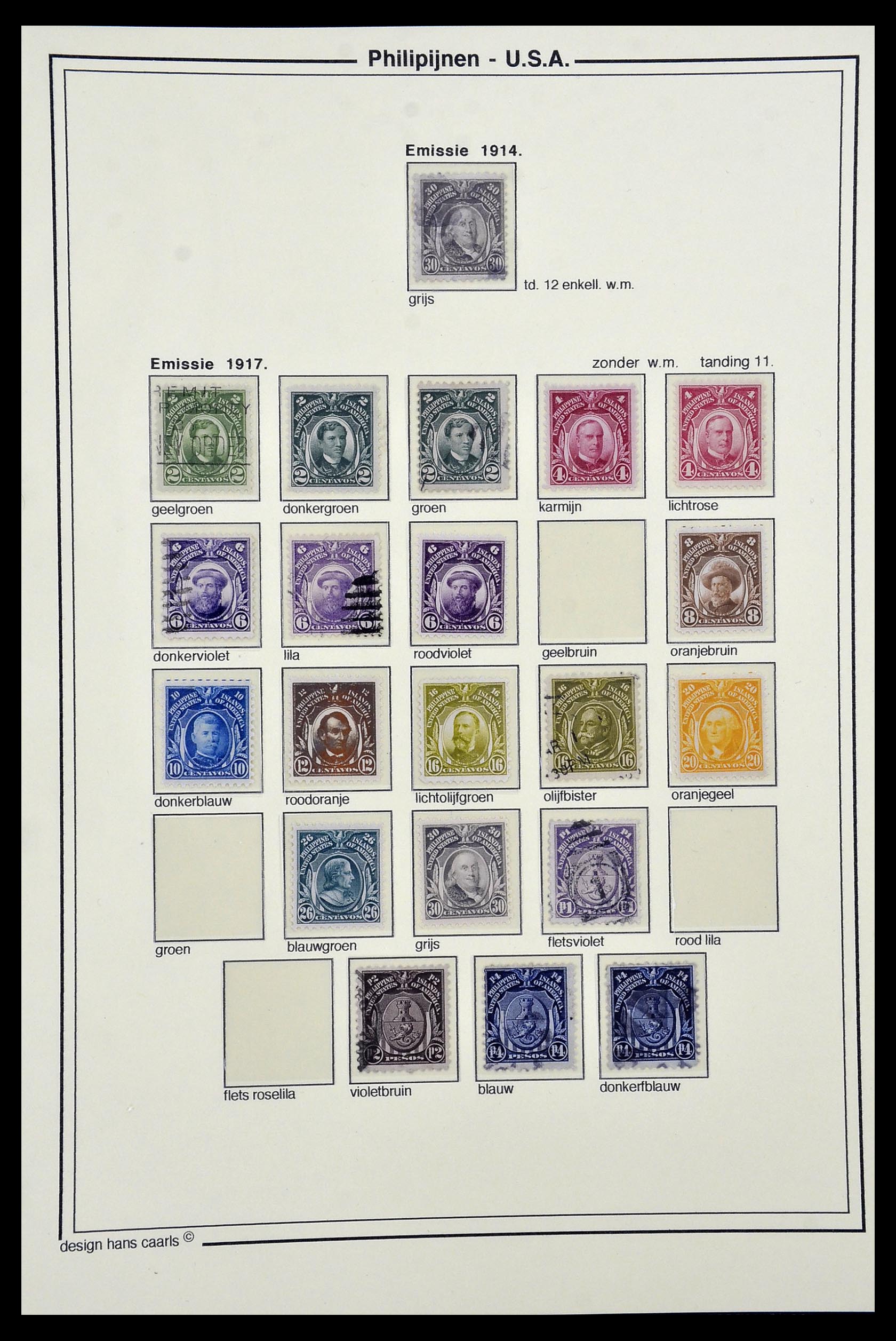 34530 005 - Postzegelverzameling 34530 Filippijnen 1899-1944.