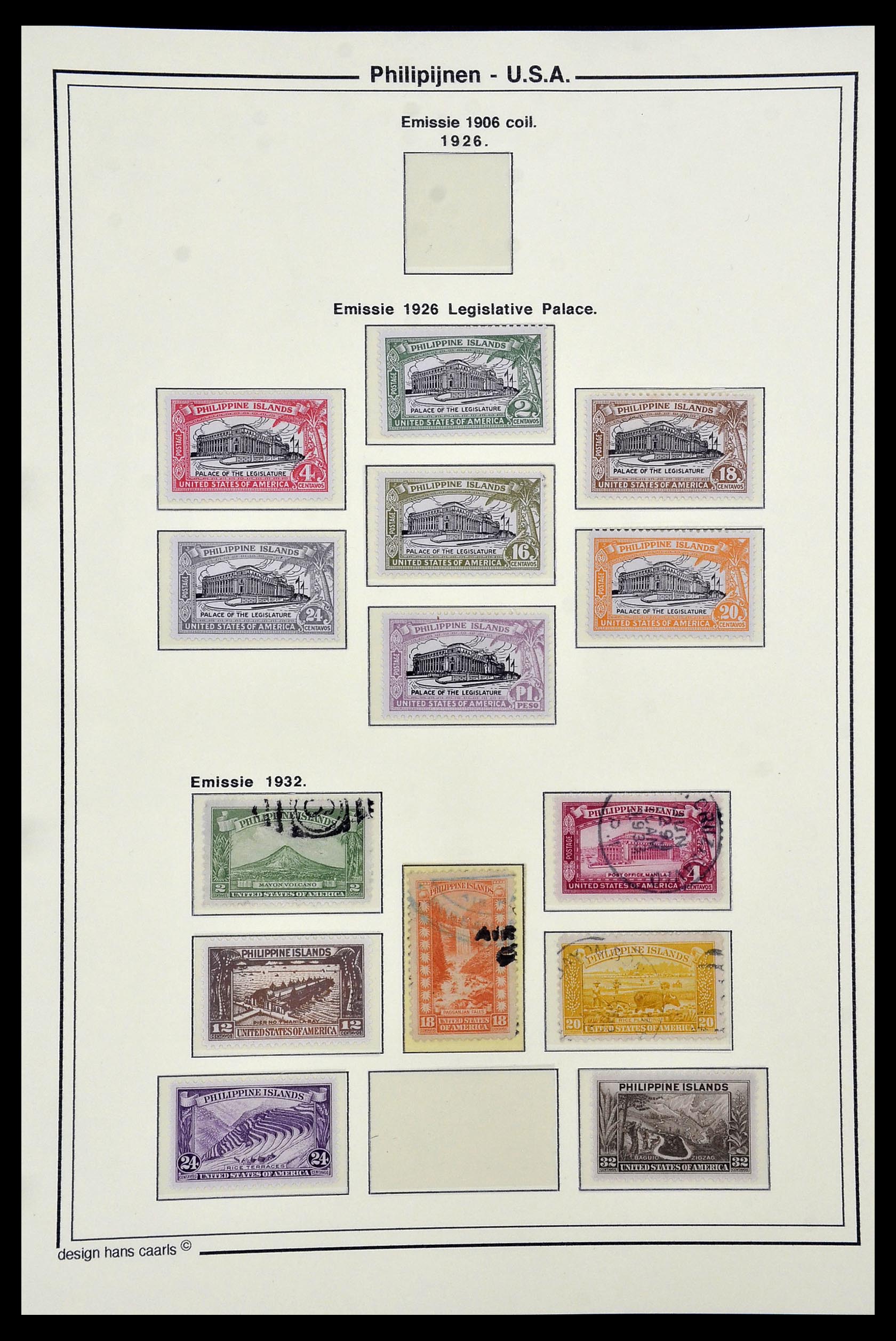 34530 007 - Postzegelverzameling 34530 Filippijnen 1899-1944.