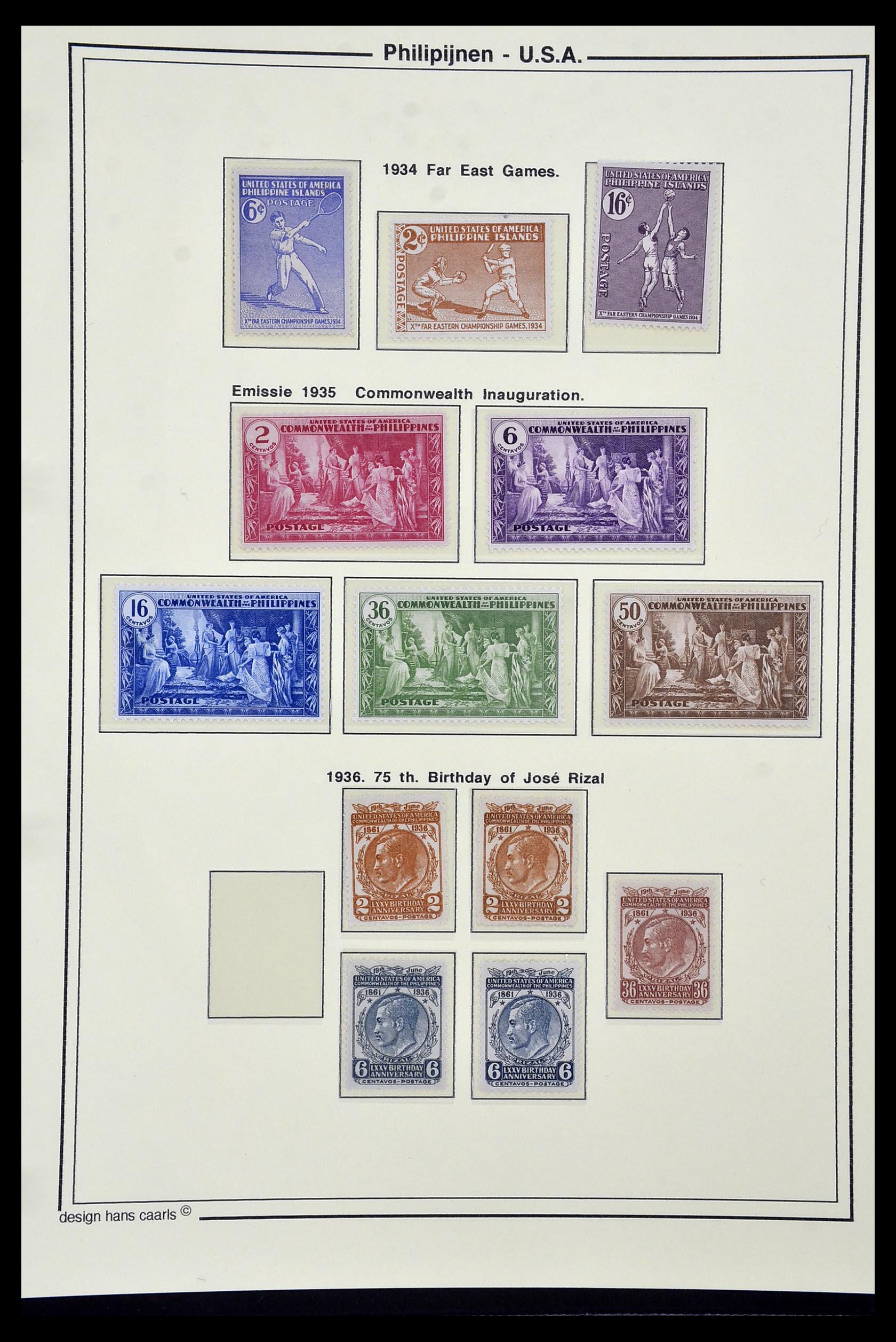 34530 011 - Postzegelverzameling 34530 Filippijnen 1899-1944.
