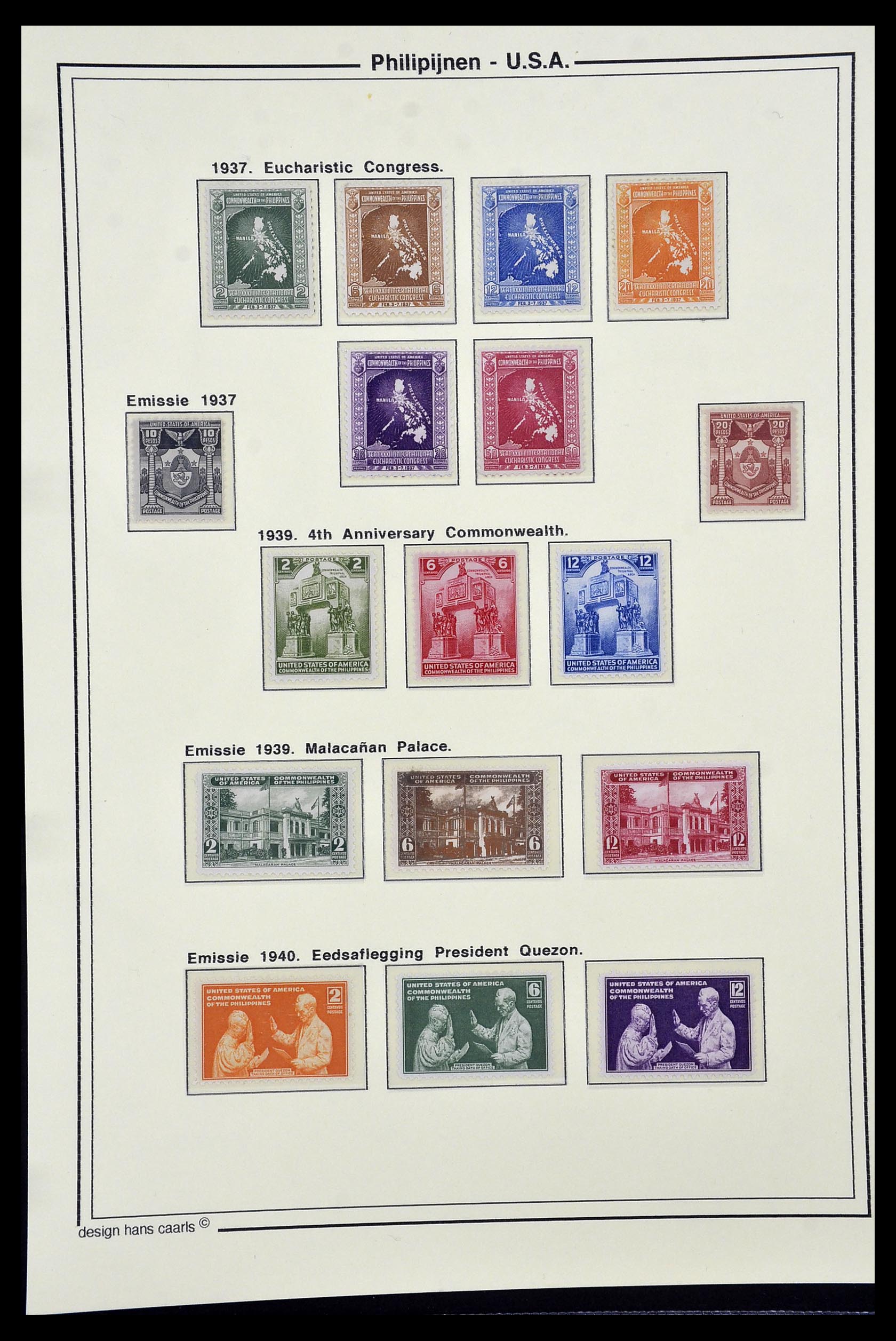34530 012 - Postzegelverzameling 34530 Filippijnen 1899-1944.