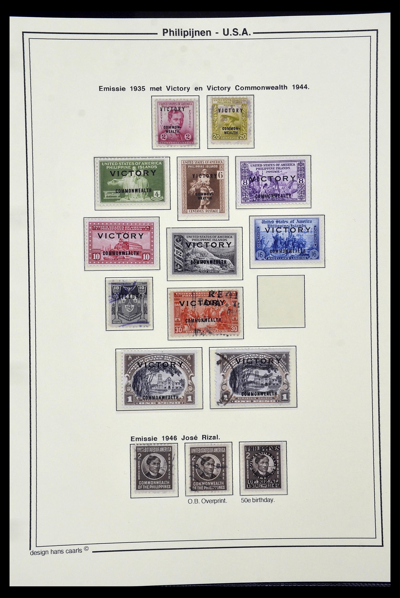 34530 013 - Postzegelverzameling 34530 Filippijnen 1899-1944.