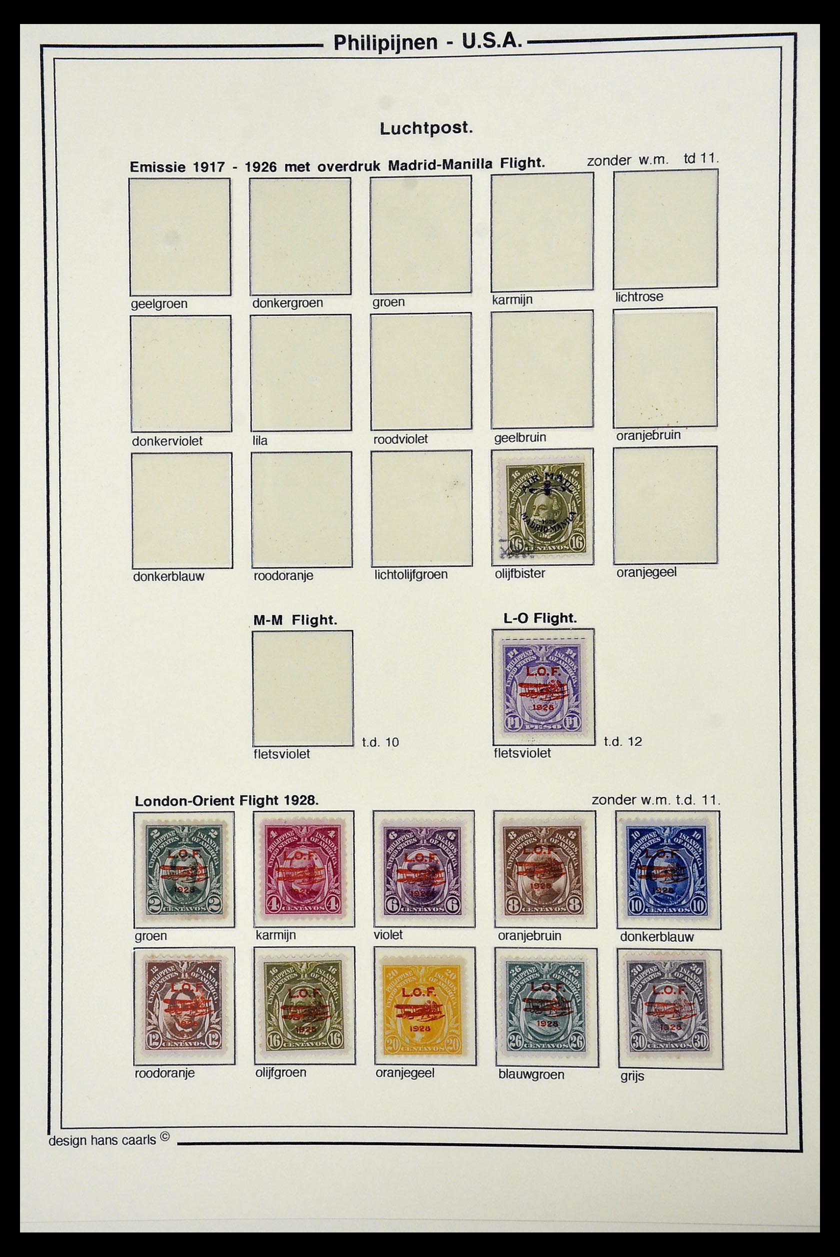 34530 016 - Postzegelverzameling 34530 Filippijnen 1899-1944.