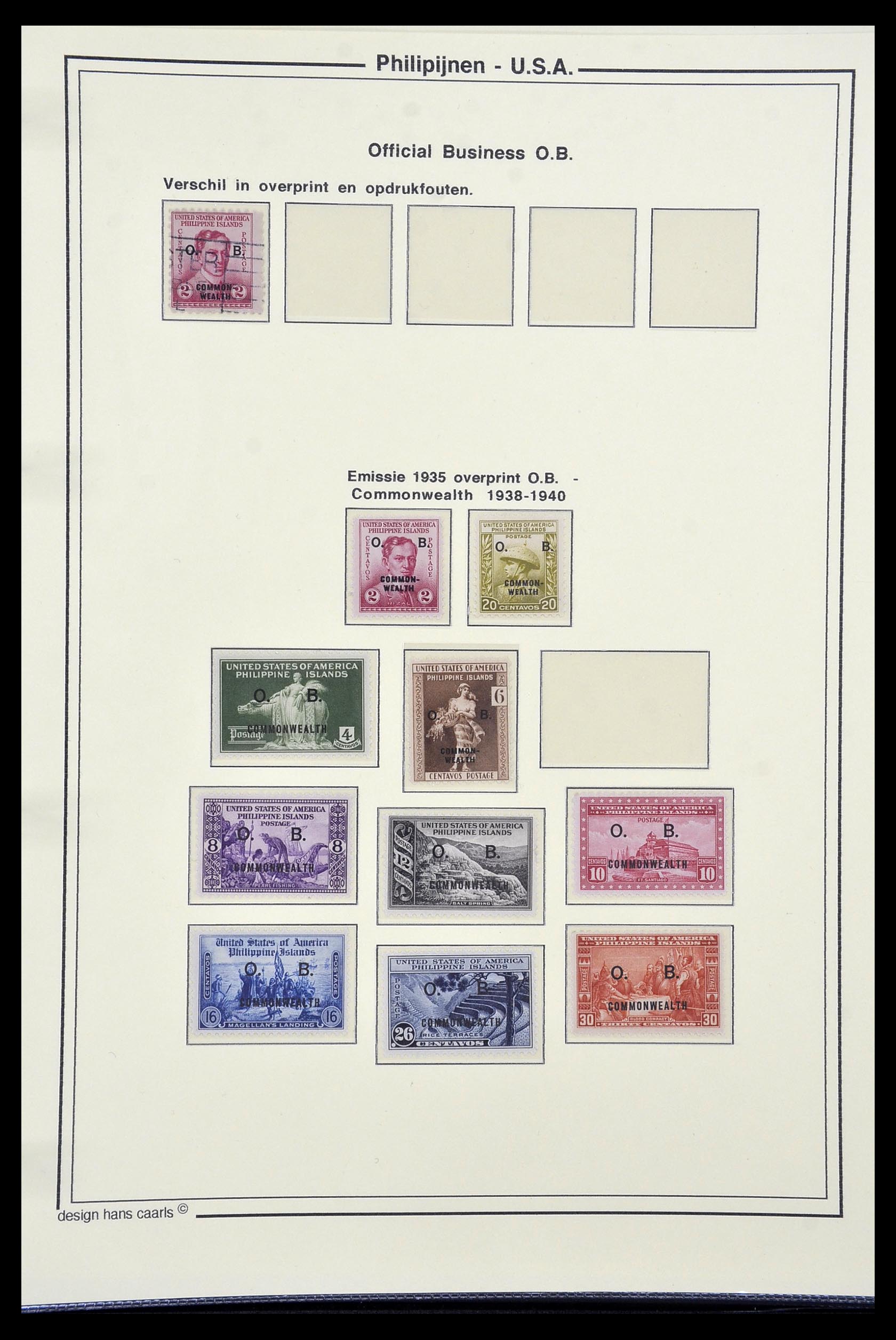 34530 017 - Postzegelverzameling 34530 Filippijnen 1899-1944.