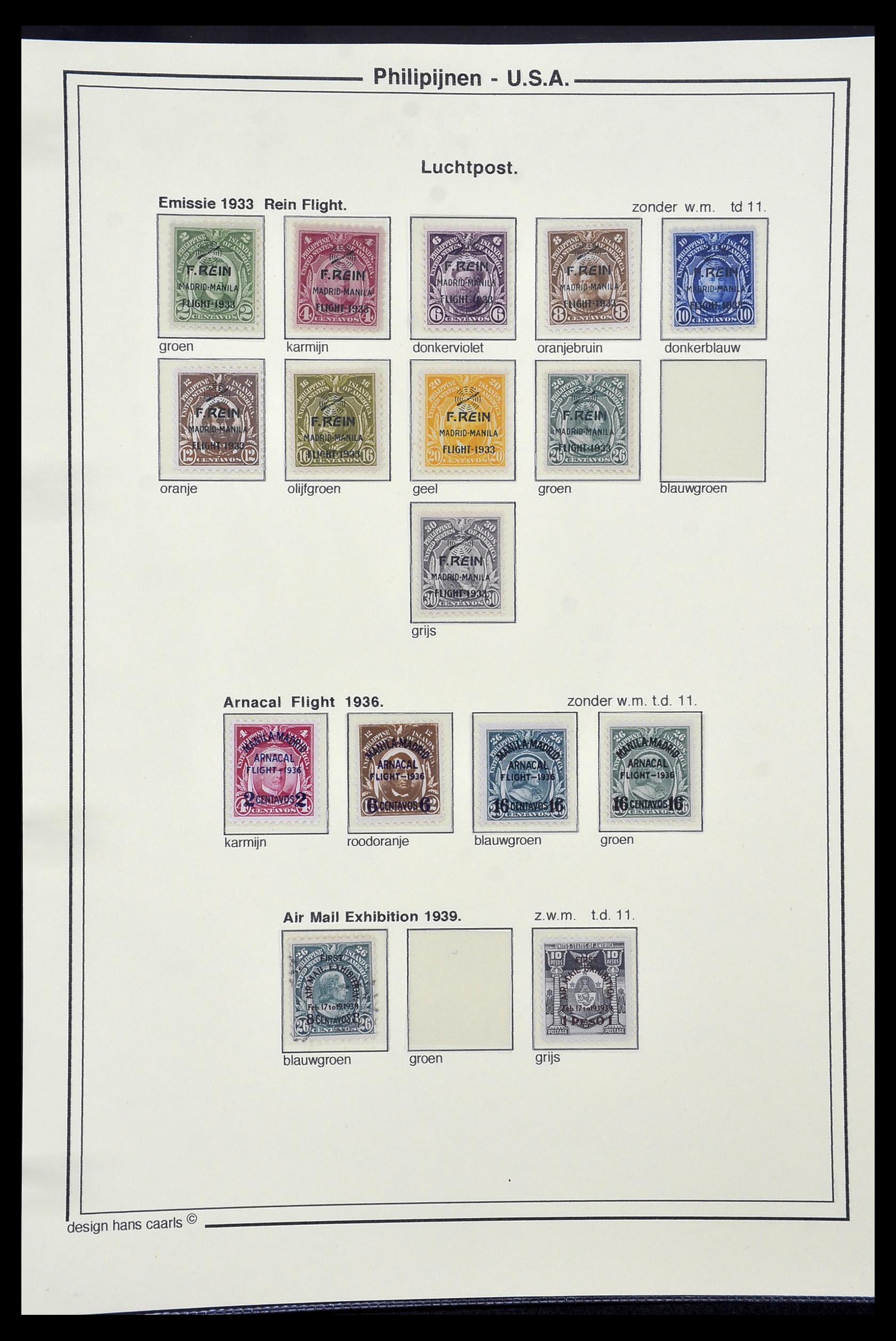34530 019 - Postzegelverzameling 34530 Filippijnen 1899-1944.