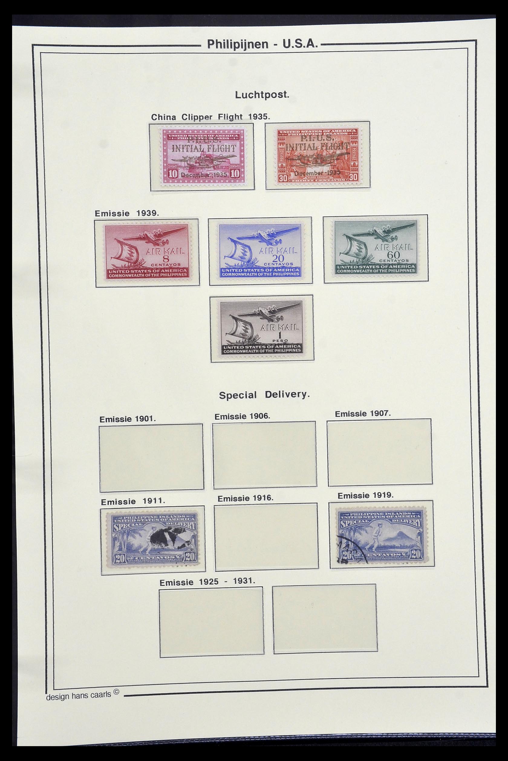 34530 020 - Postzegelverzameling 34530 Filippijnen 1899-1944.