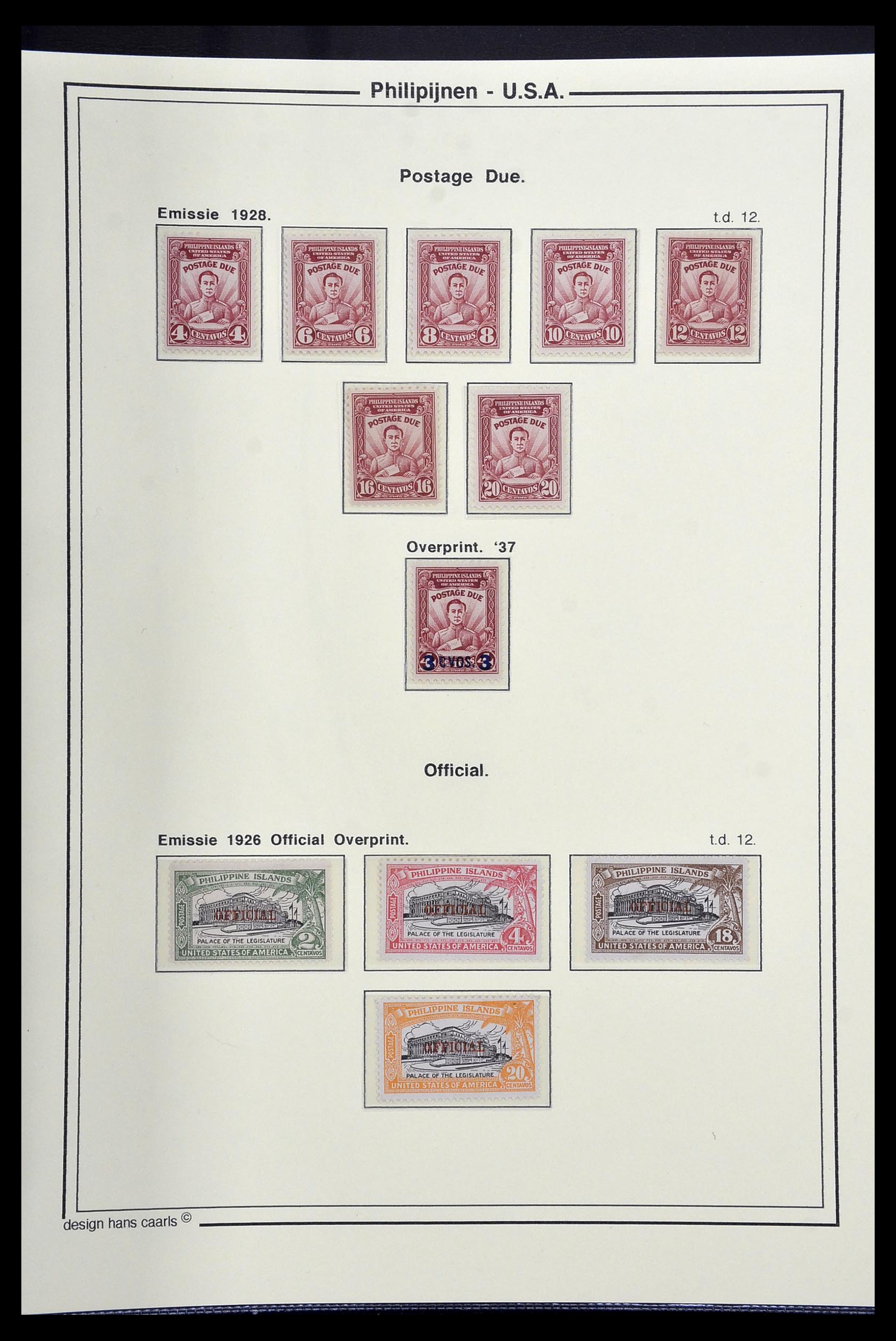 34530 022 - Postzegelverzameling 34530 Filippijnen 1899-1944.