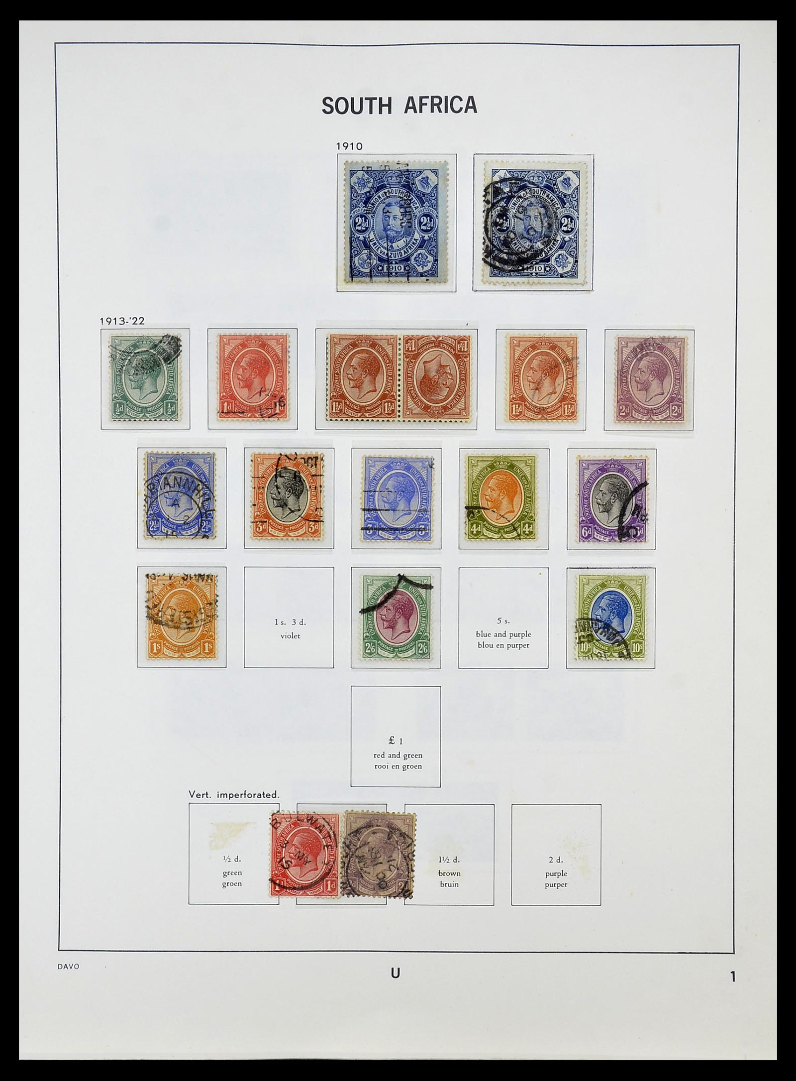 34533 001 - Postzegelverzameling 34533 Zuid Afrika 1870-2000.