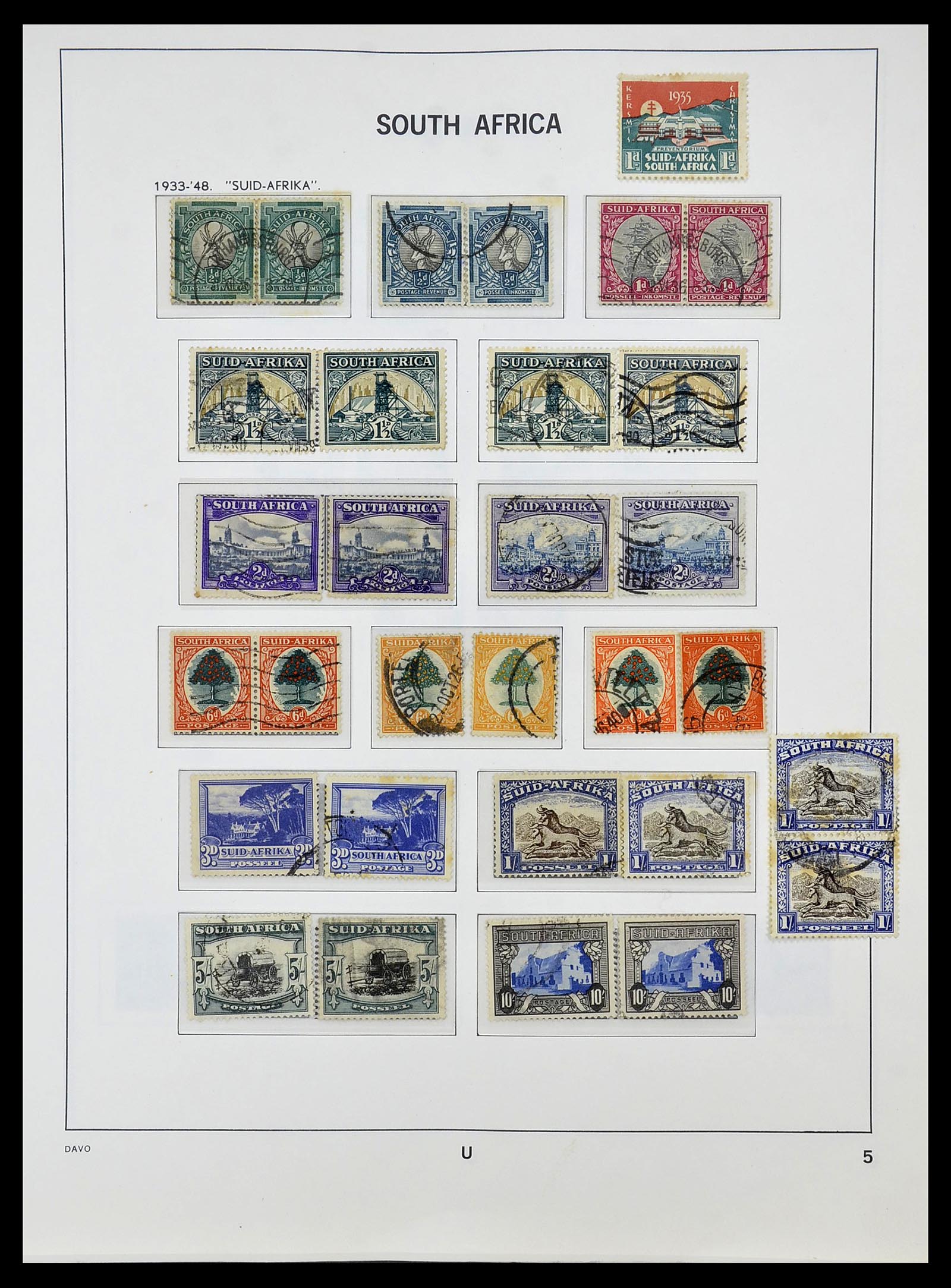 34533 005 - Postzegelverzameling 34533 Zuid Afrika 1870-2000.