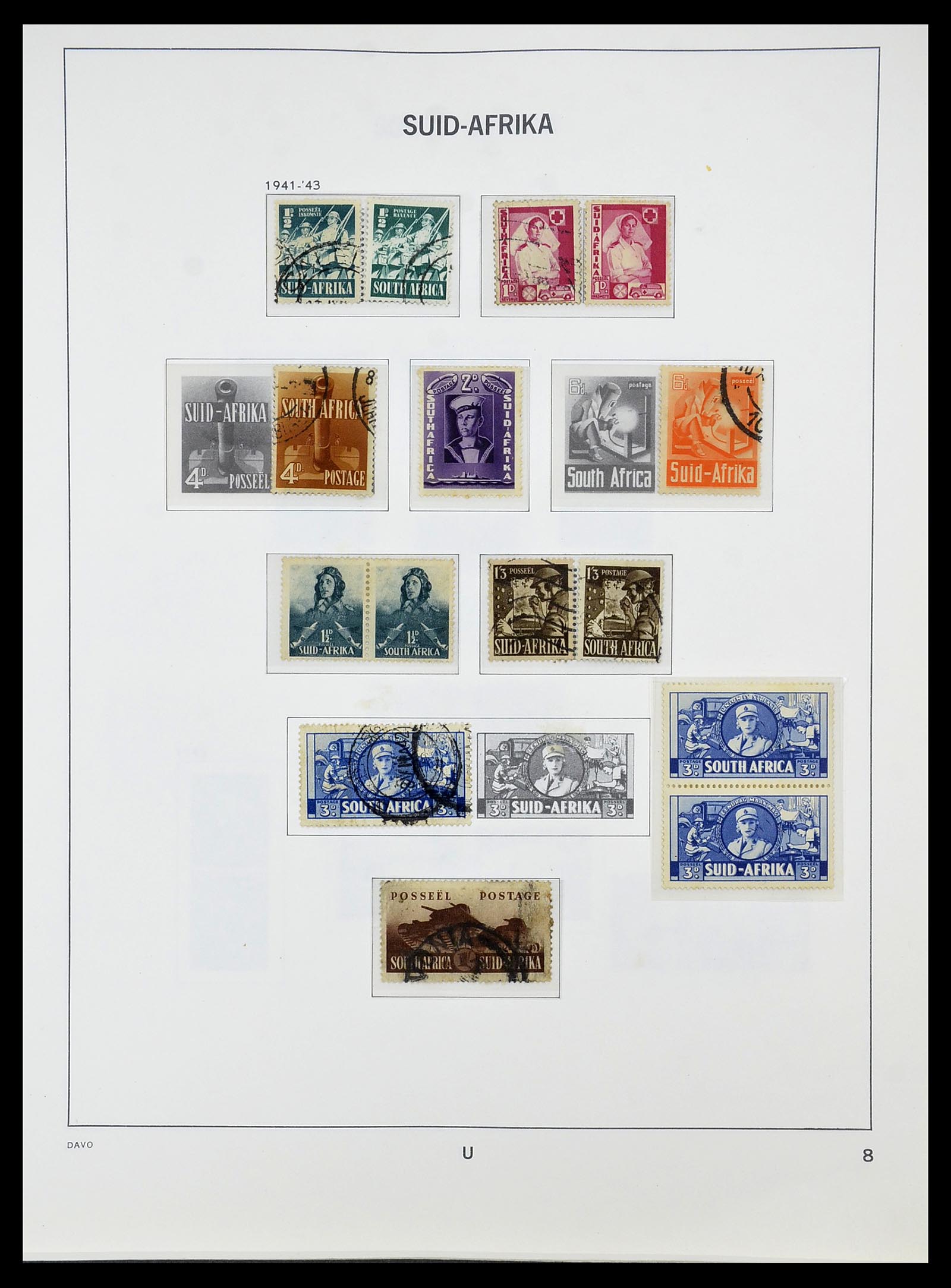 34533 008 - Postzegelverzameling 34533 Zuid Afrika 1870-2000.