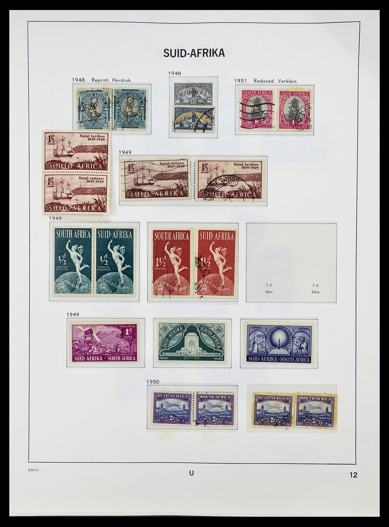 34533 012 - Postzegelverzameling 34533 Zuid Afrika 1870-2000.