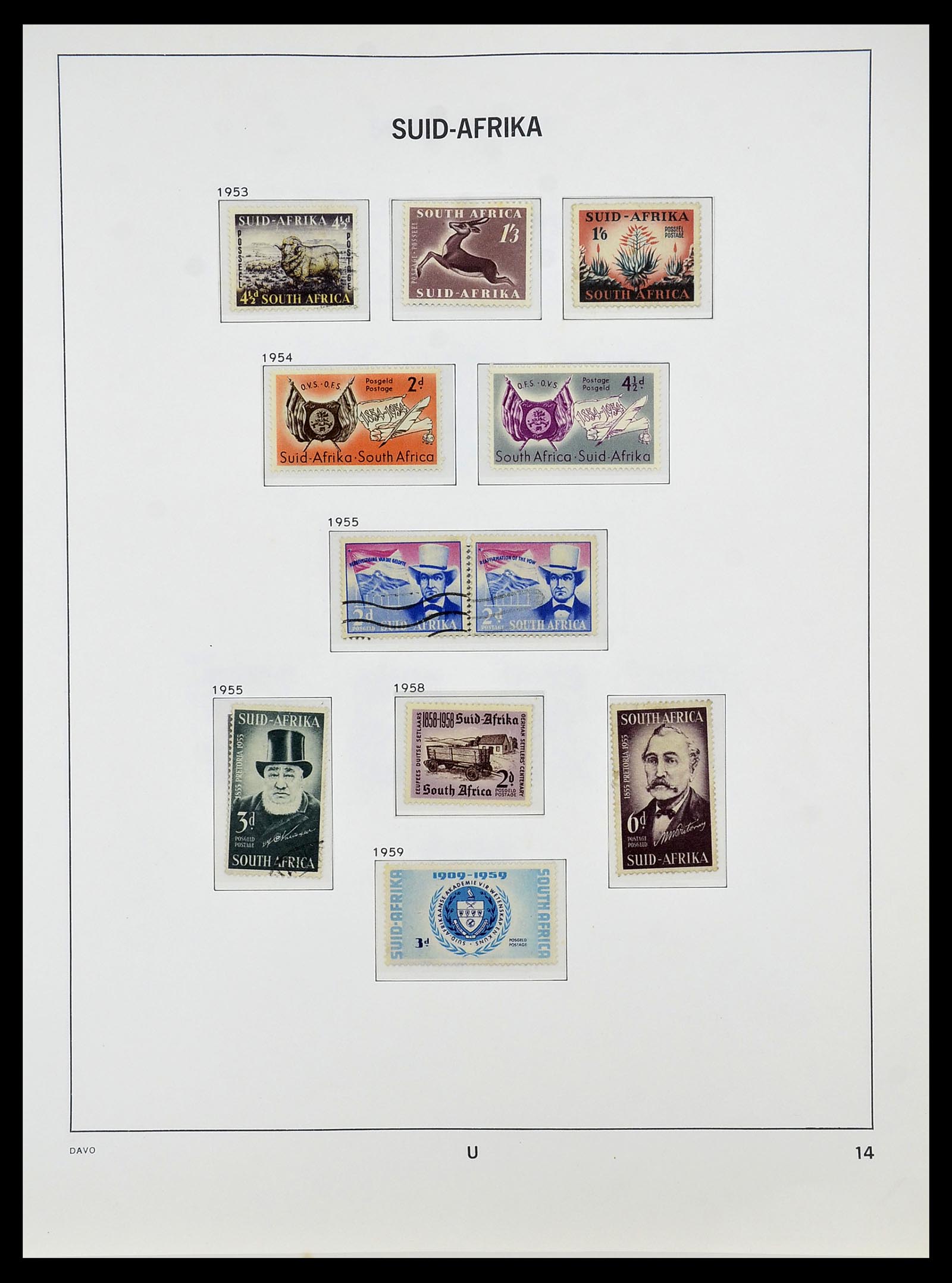 34533 014 - Stamp Collection 34533 South Africa 1870-2000.