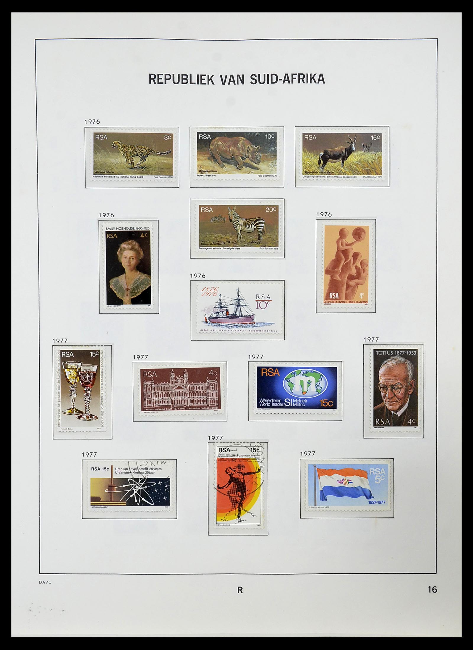 34533 038 - Postzegelverzameling 34533 Zuid Afrika 1870-2000.