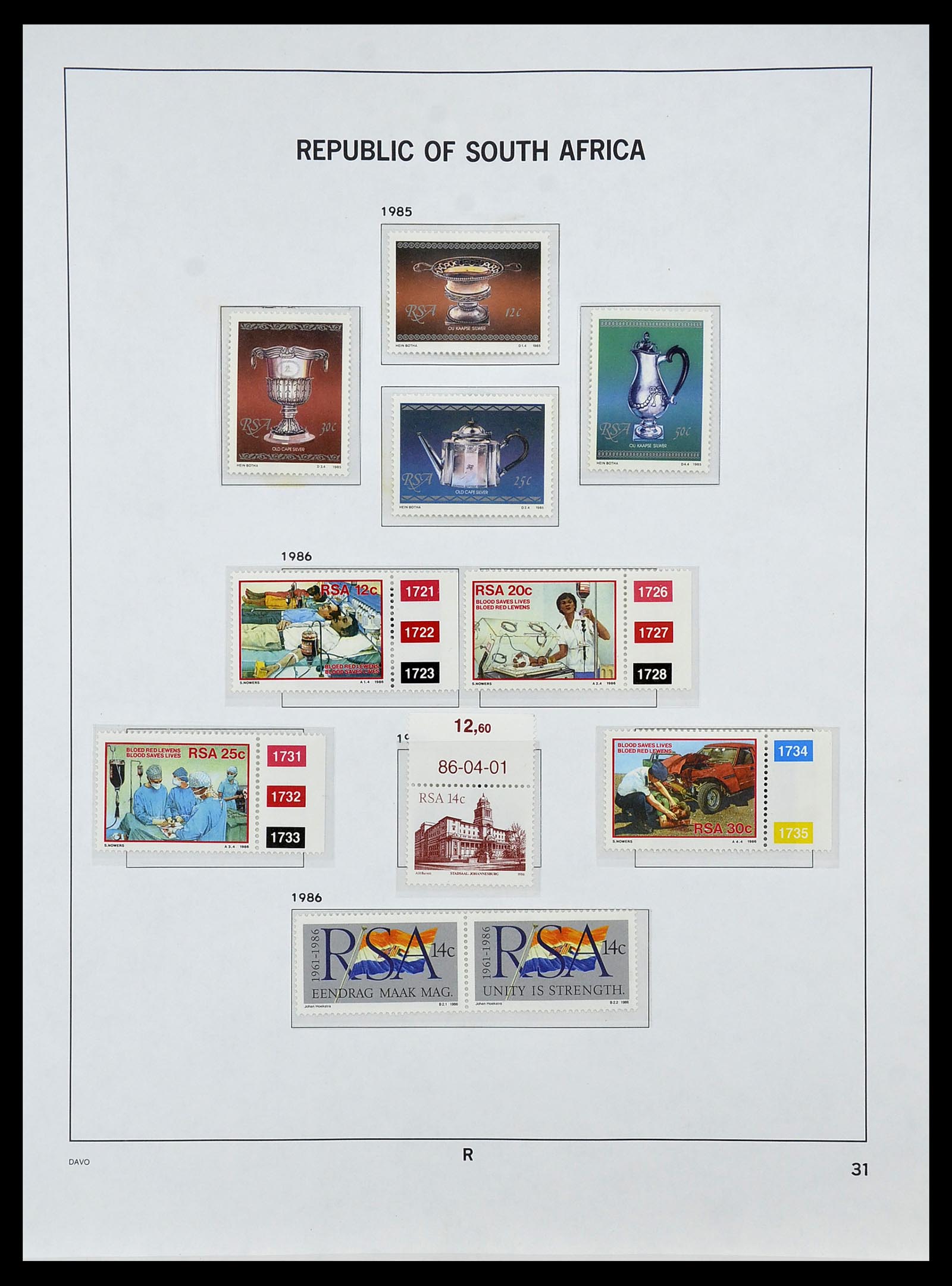 34533 054 - Postzegelverzameling 34533 Zuid Afrika 1870-2000.