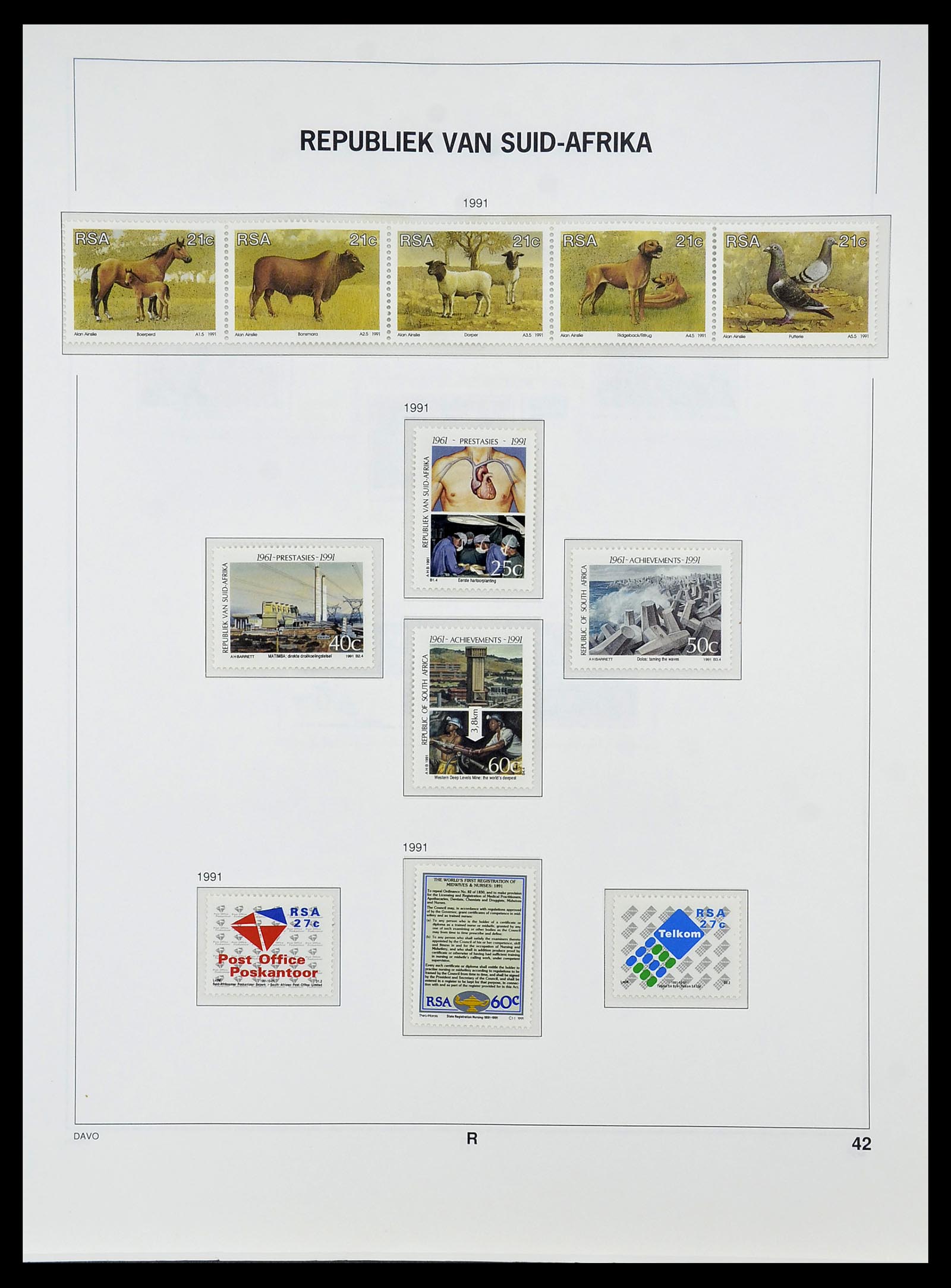 34533 068 - Postzegelverzameling 34533 Zuid Afrika 1870-2000.