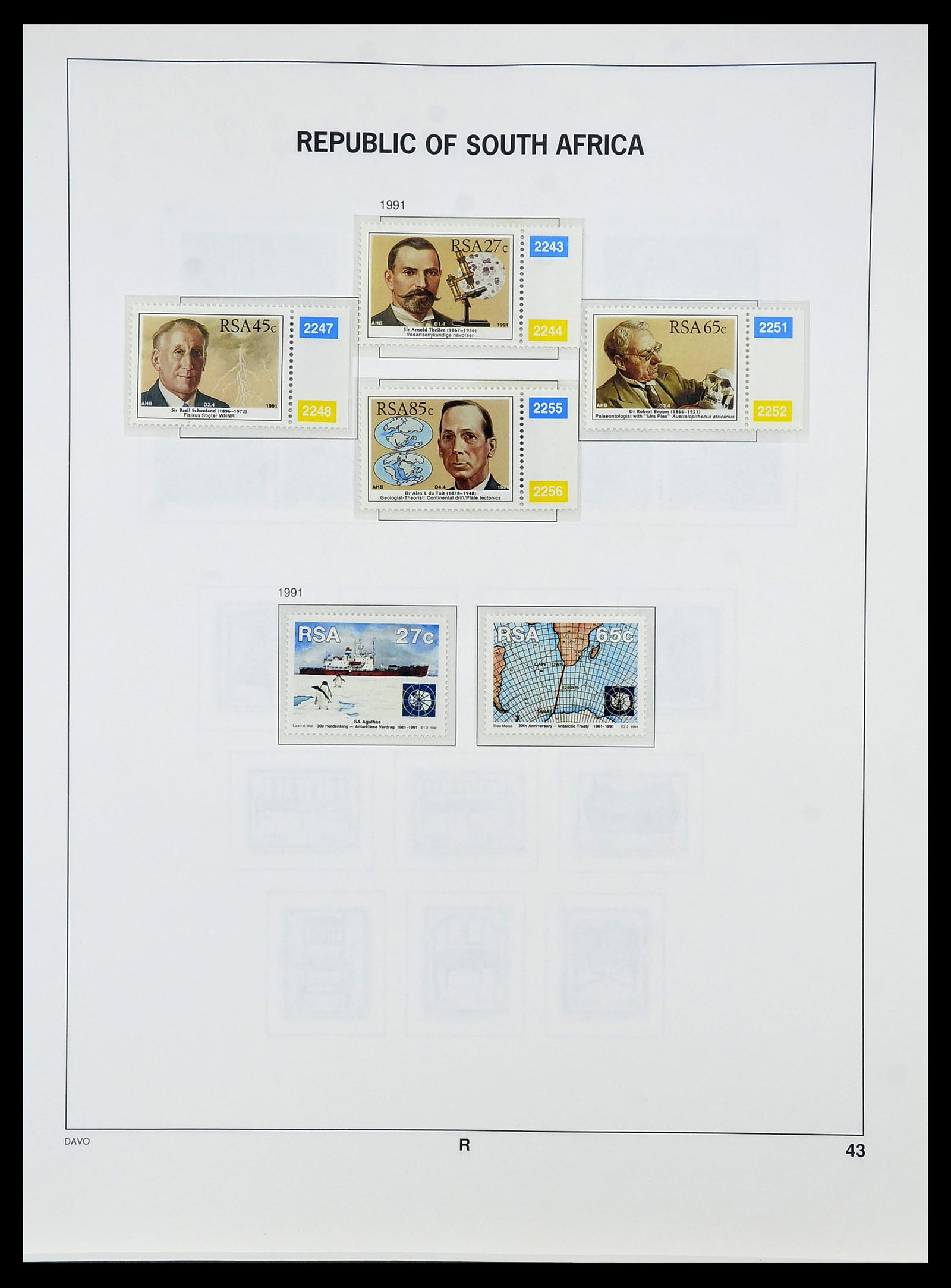 34533 069 - Postzegelverzameling 34533 Zuid Afrika 1870-2000.