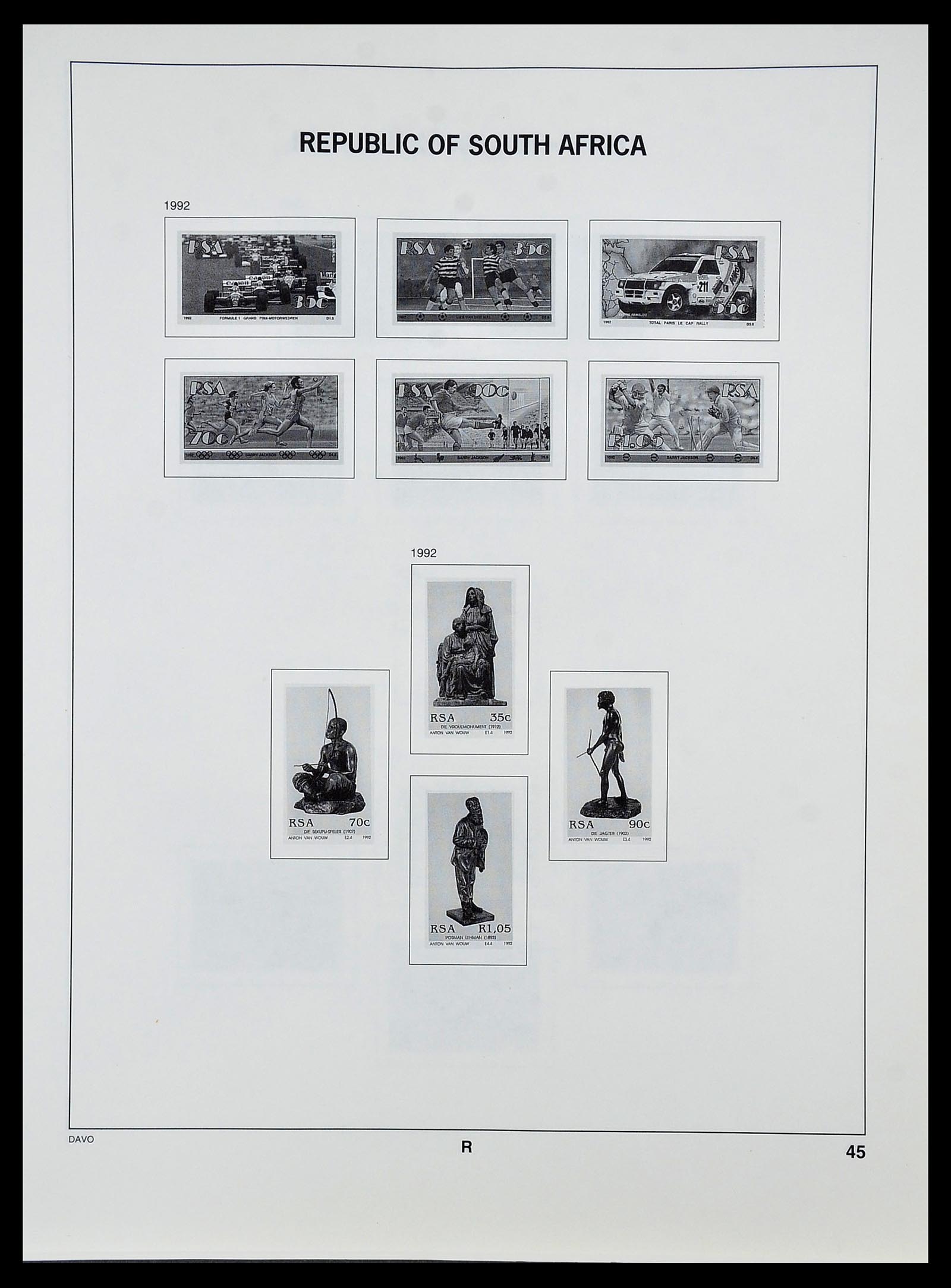 34533 071 - Postzegelverzameling 34533 Zuid Afrika 1870-2000.