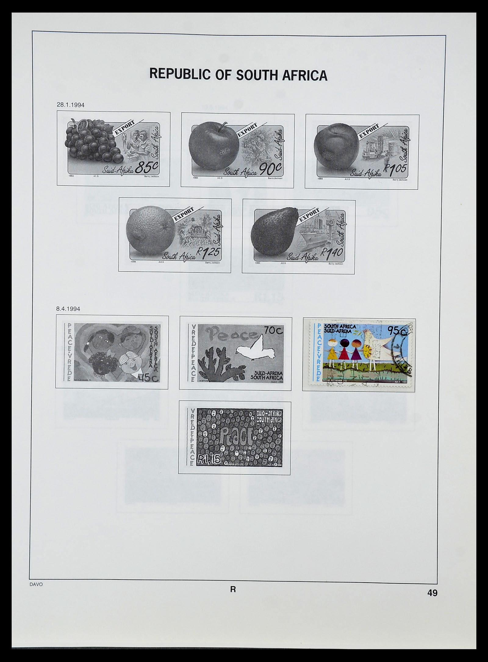 34533 074 - Postzegelverzameling 34533 Zuid Afrika 1870-2000.