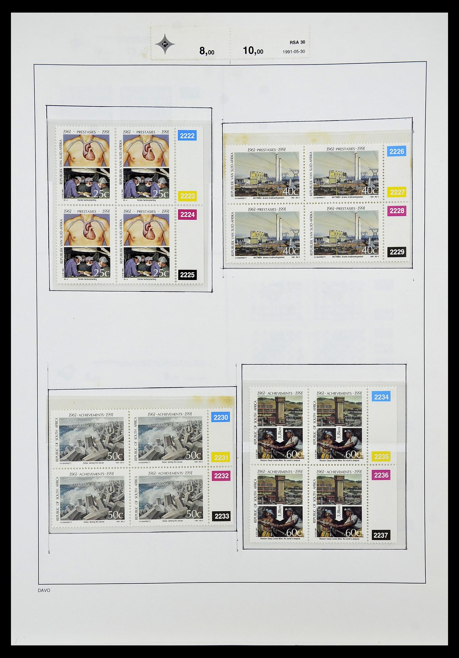 34533 100 - Postzegelverzameling 34533 Zuid Afrika 1870-2000.