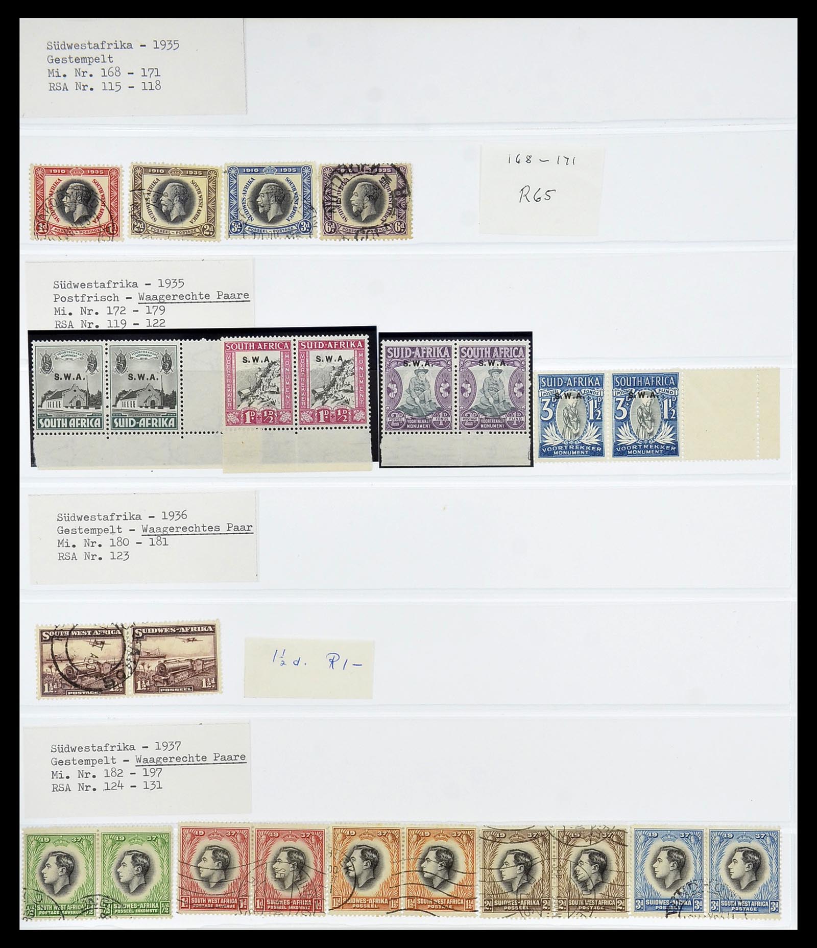 34533 503 - Postzegelverzameling 34533 Zuid Afrika 1870-2000.