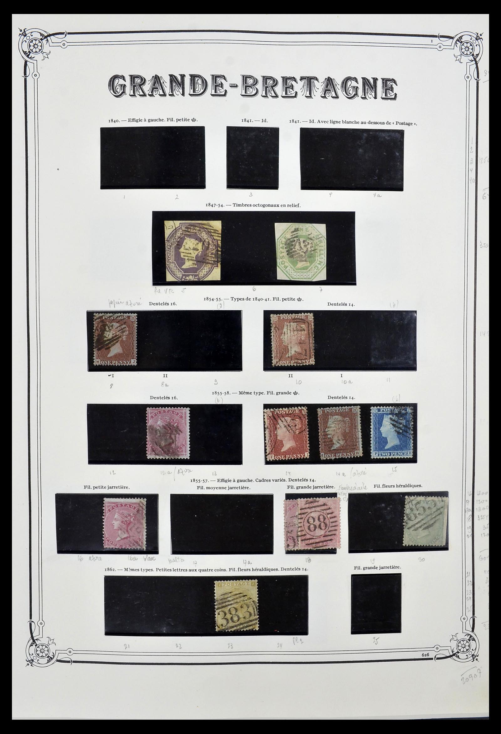 34535 001 - Postzegelverzameling 34535 Engeland en koloniën 1847-1991.