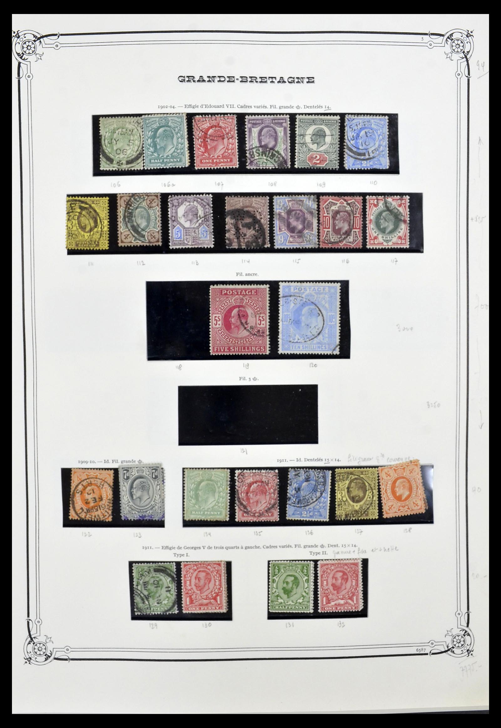 34535 005 - Postzegelverzameling 34535 Engeland en koloniën 1847-1991.