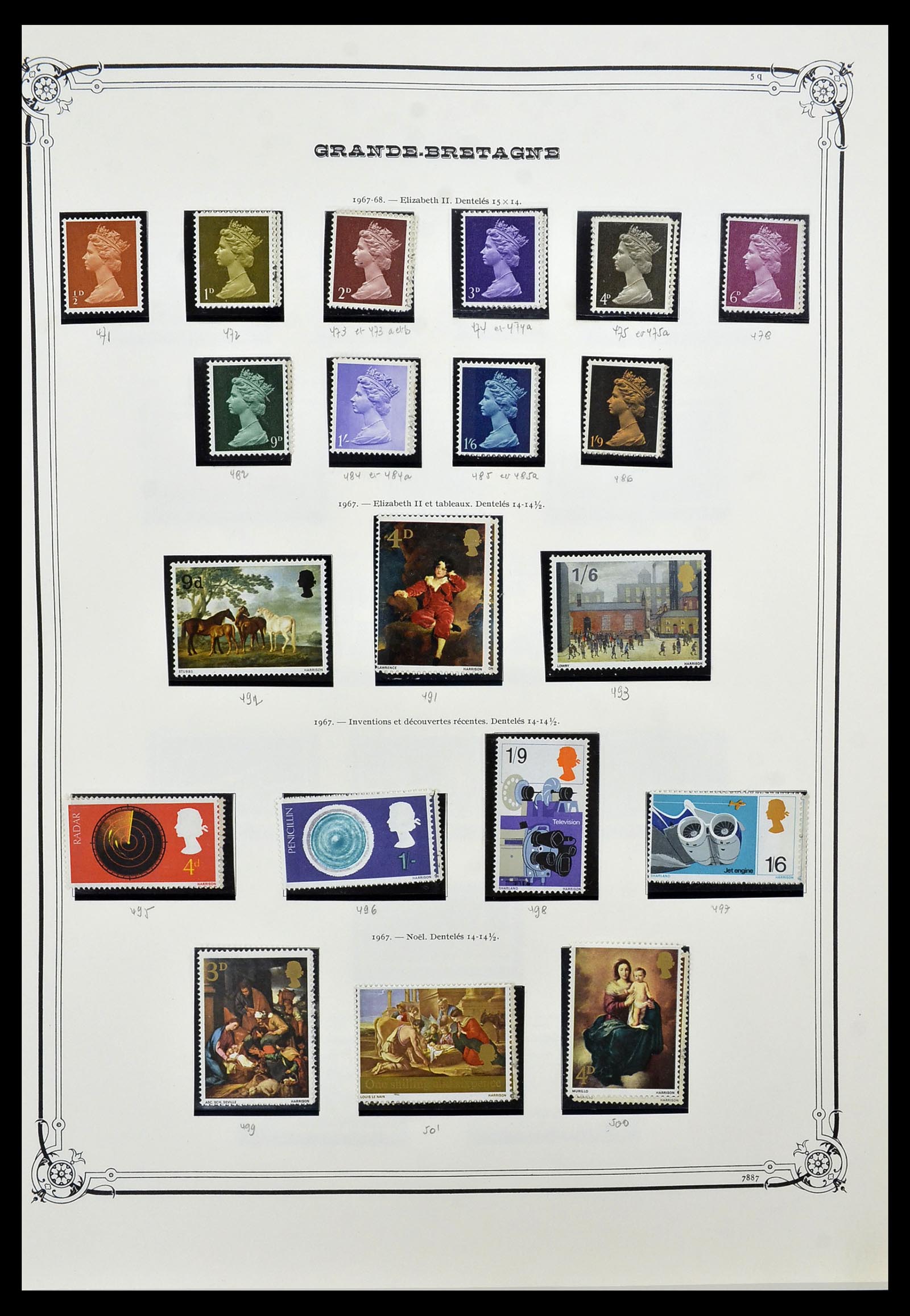 34535 022 - Postzegelverzameling 34535 Engeland en koloniën 1847-1991.