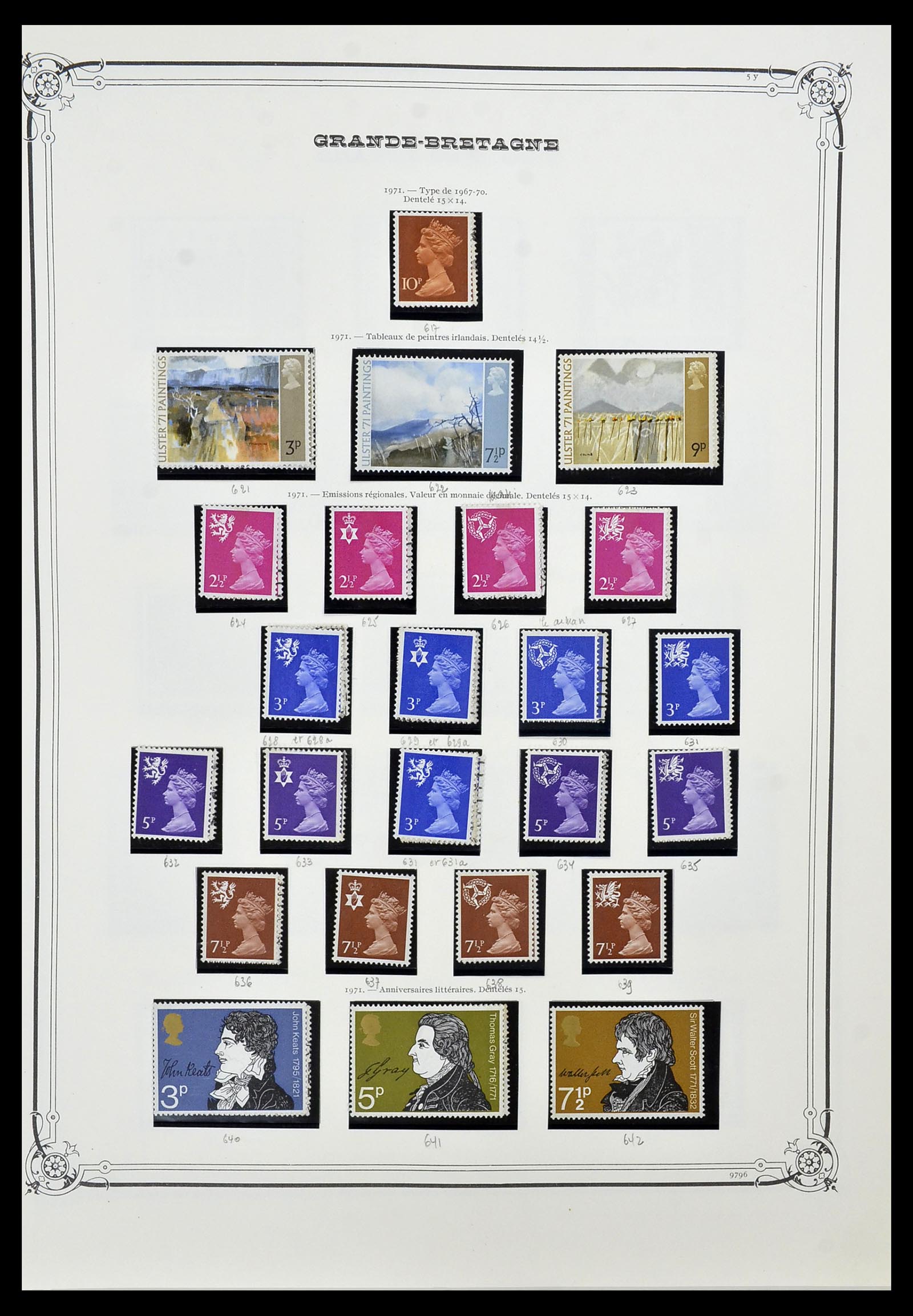 34535 030 - Postzegelverzameling 34535 Engeland en koloniën 1847-1991.