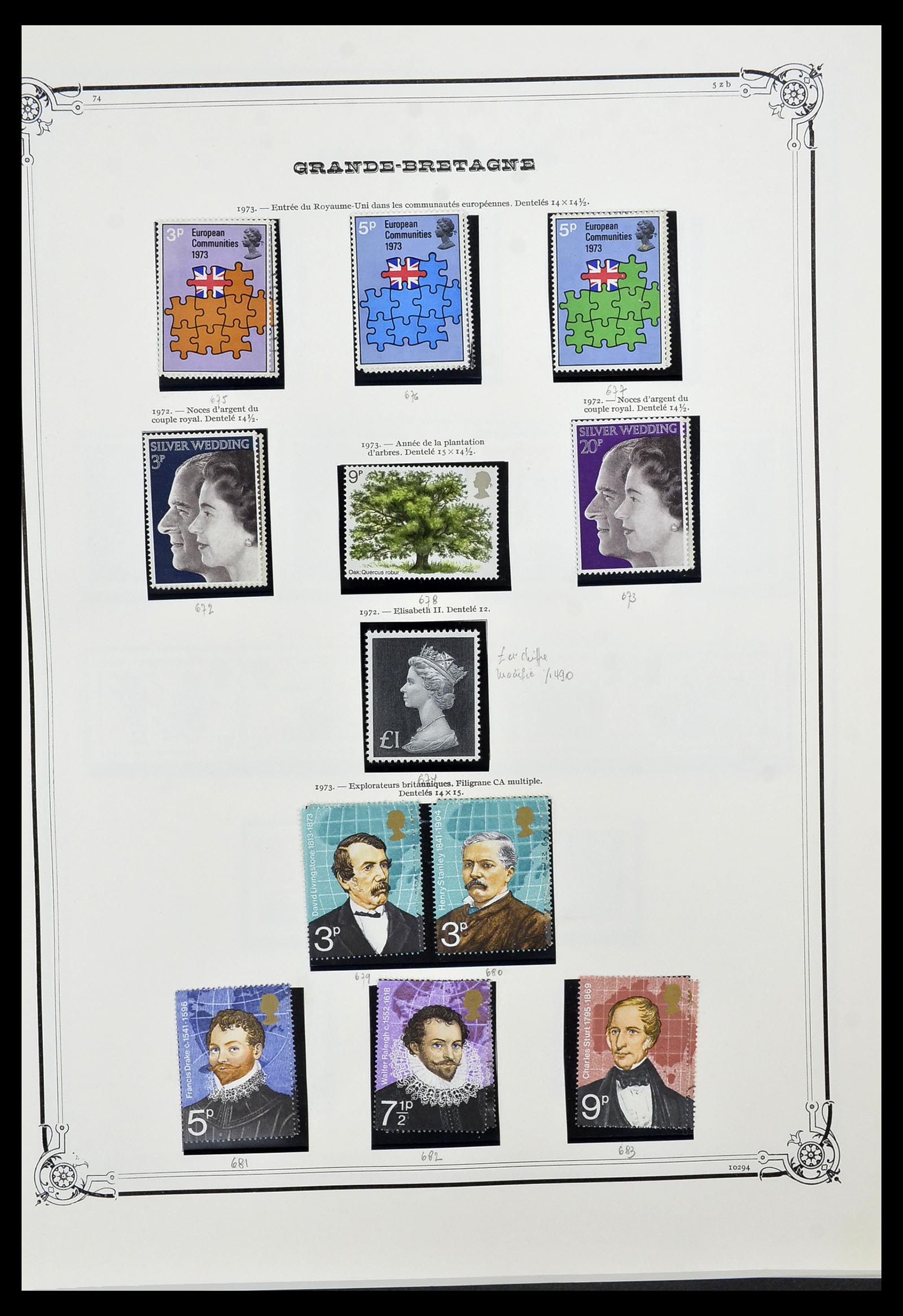 34535 033 - Postzegelverzameling 34535 Engeland en koloniën 1847-1991.