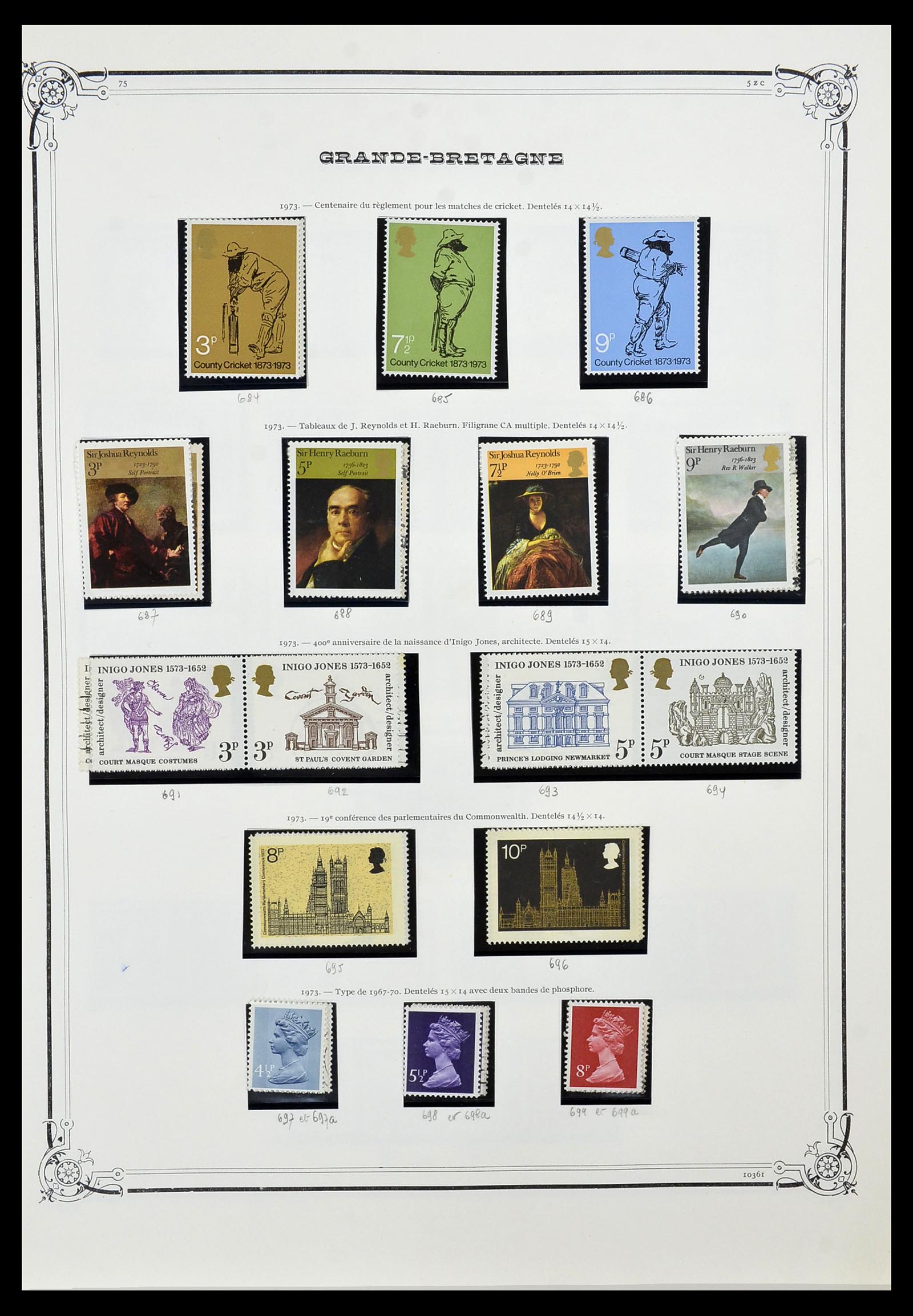 34535 034 - Postzegelverzameling 34535 Engeland en koloniën 1847-1991.