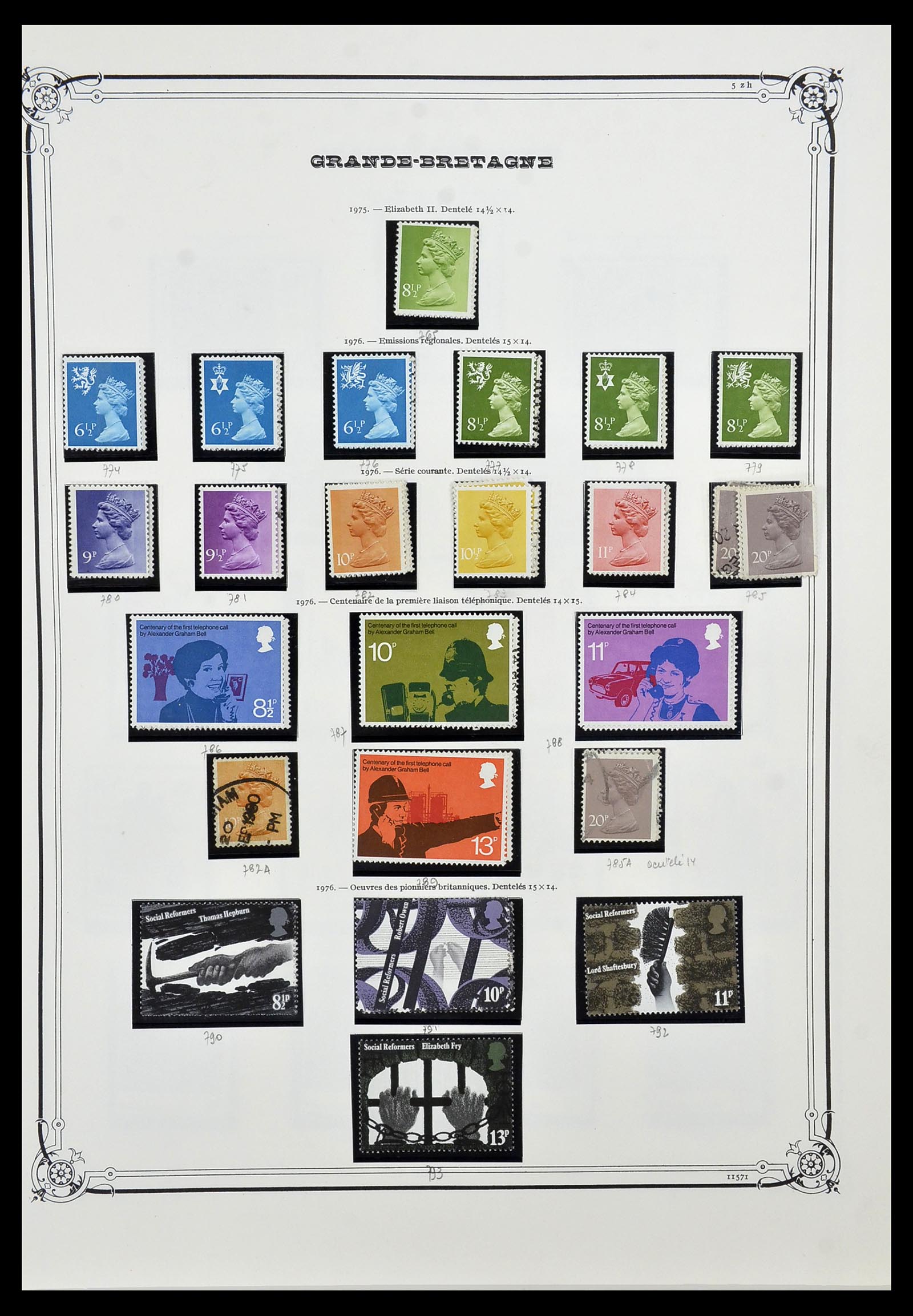 34535 039 - Postzegelverzameling 34535 Engeland en koloniën 1847-1991.