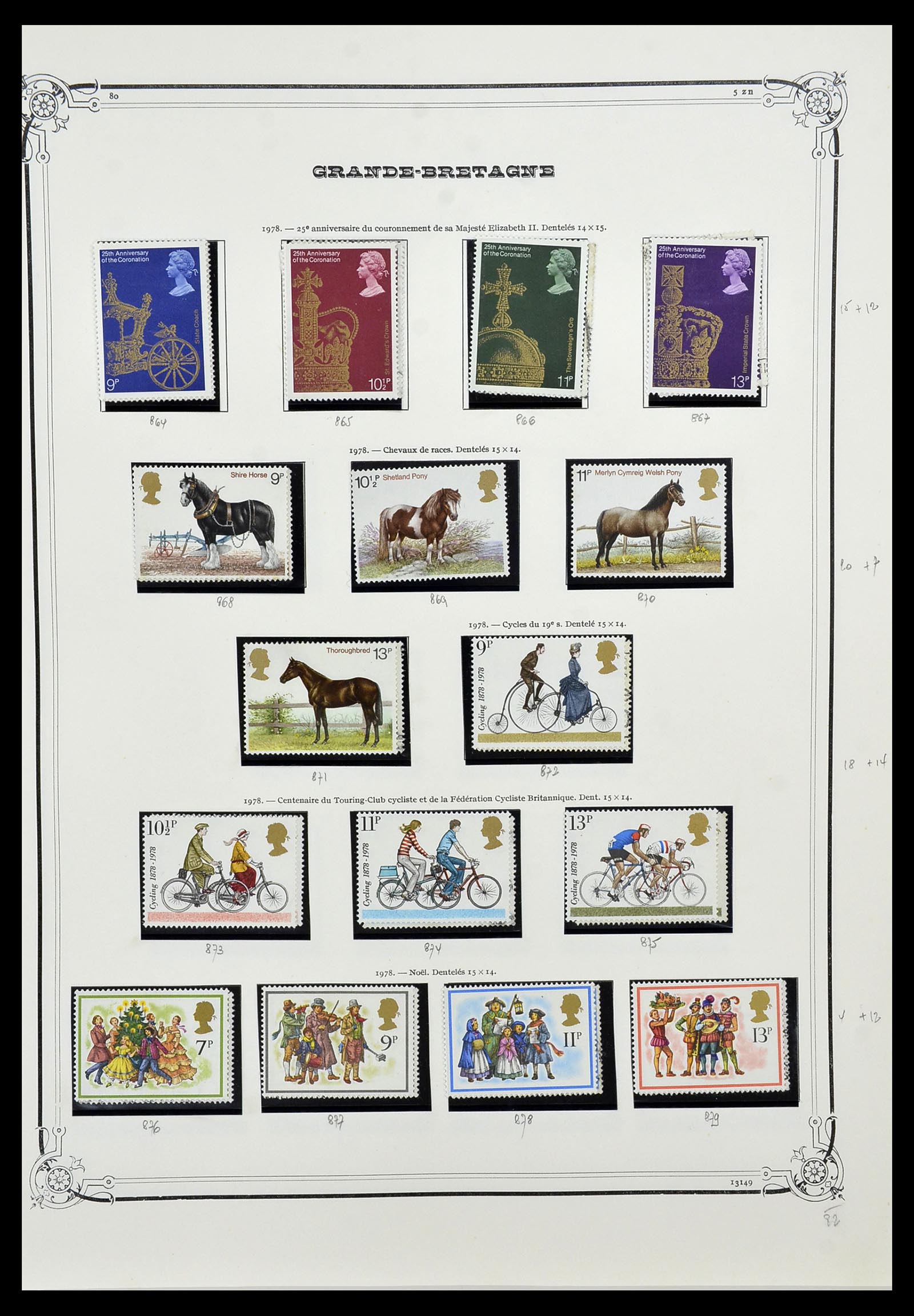 34535 044 - Postzegelverzameling 34535 Engeland en koloniën 1847-1991.