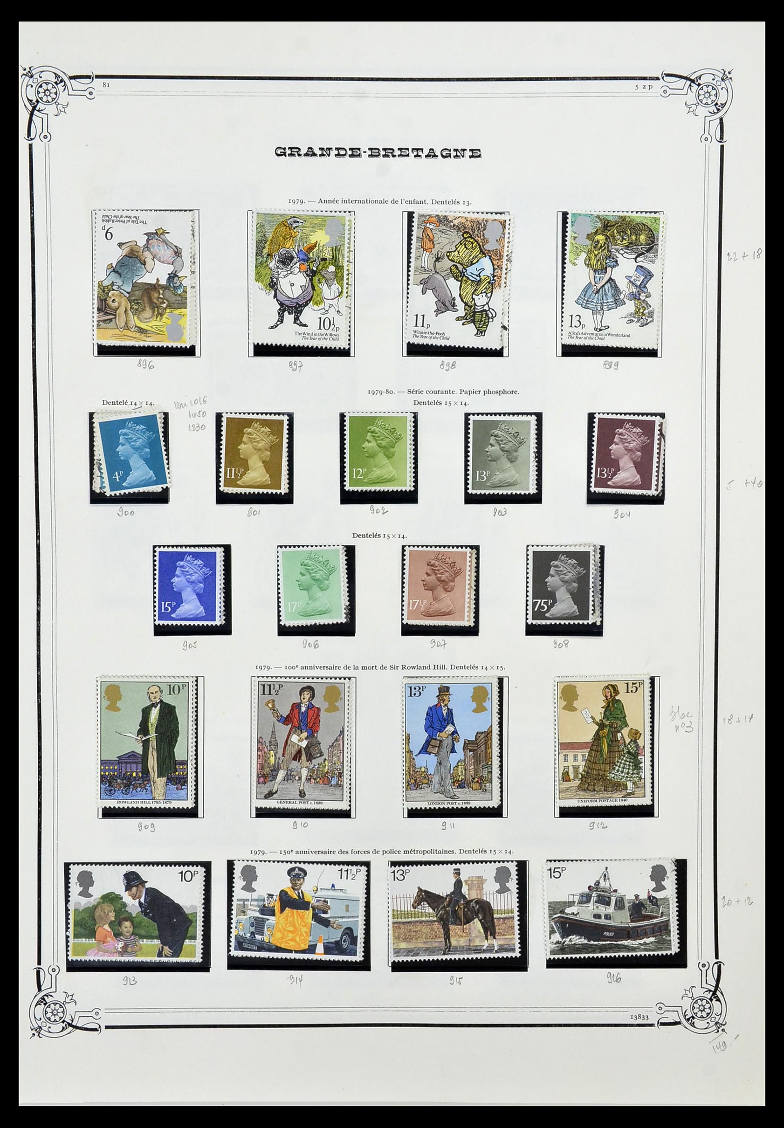 34535 046 - Postzegelverzameling 34535 Engeland en koloniën 1847-1991.