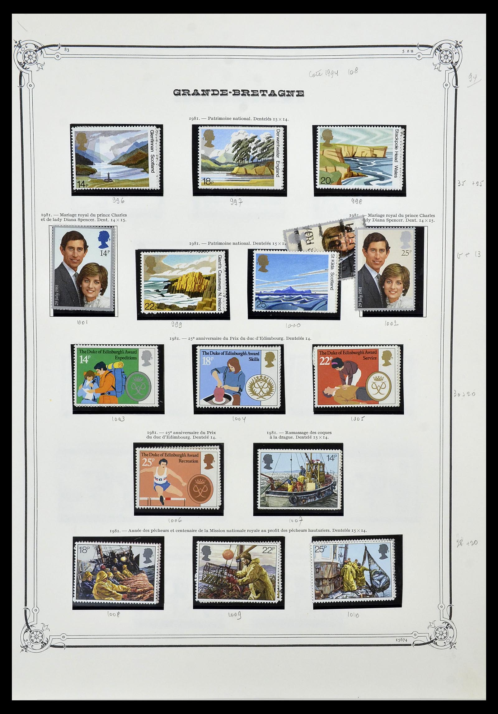 34535 051 - Postzegelverzameling 34535 Engeland en koloniën 1847-1991.