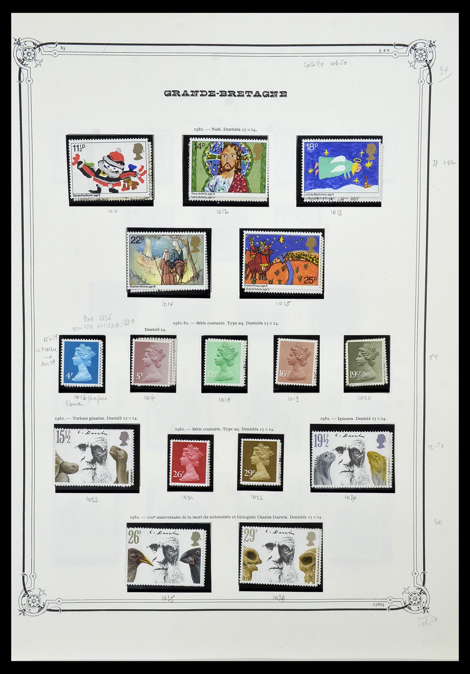 34535 052 - Postzegelverzameling 34535 Engeland en koloniën 1847-1991.