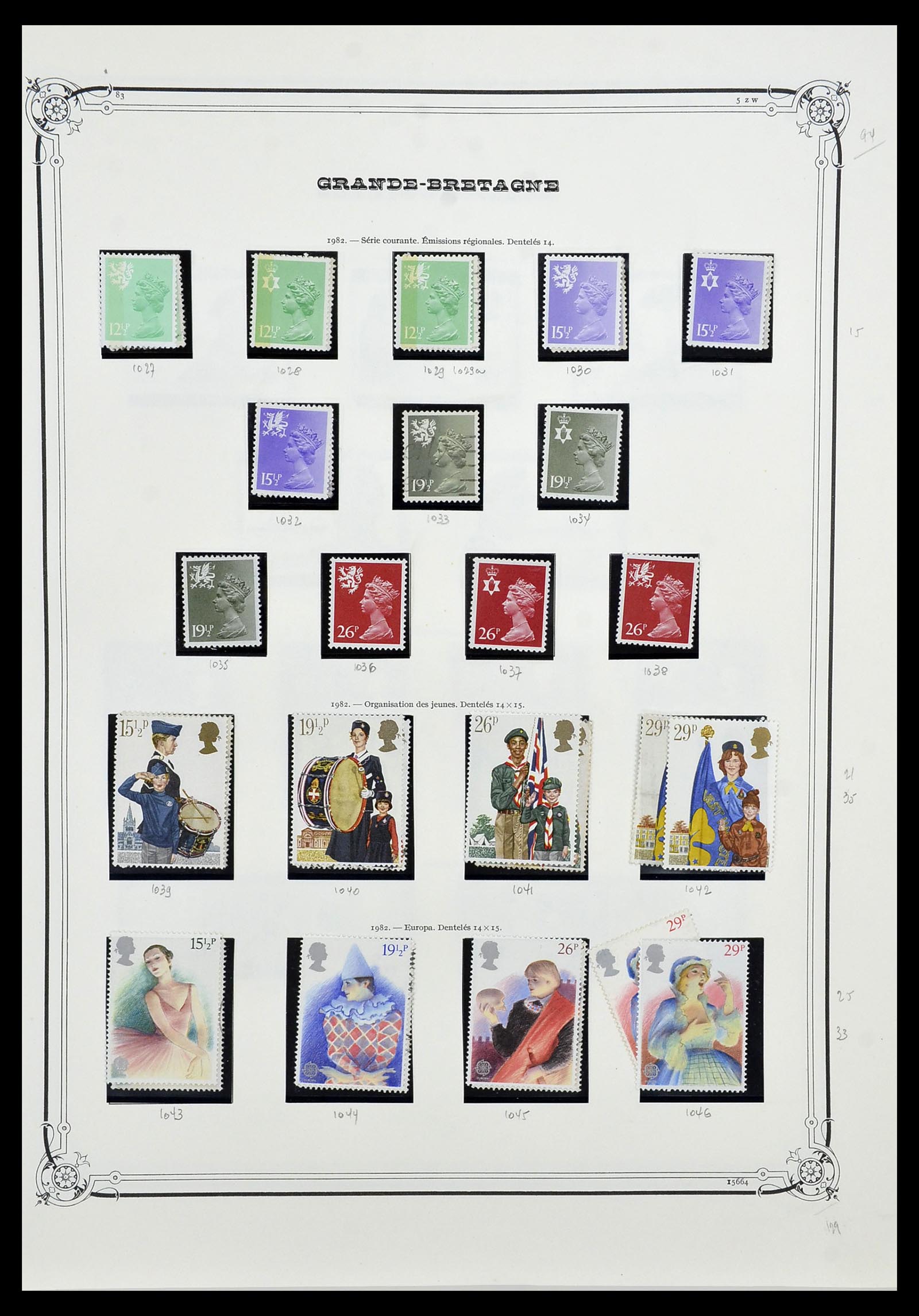 34535 053 - Postzegelverzameling 34535 Engeland en koloniën 1847-1991.