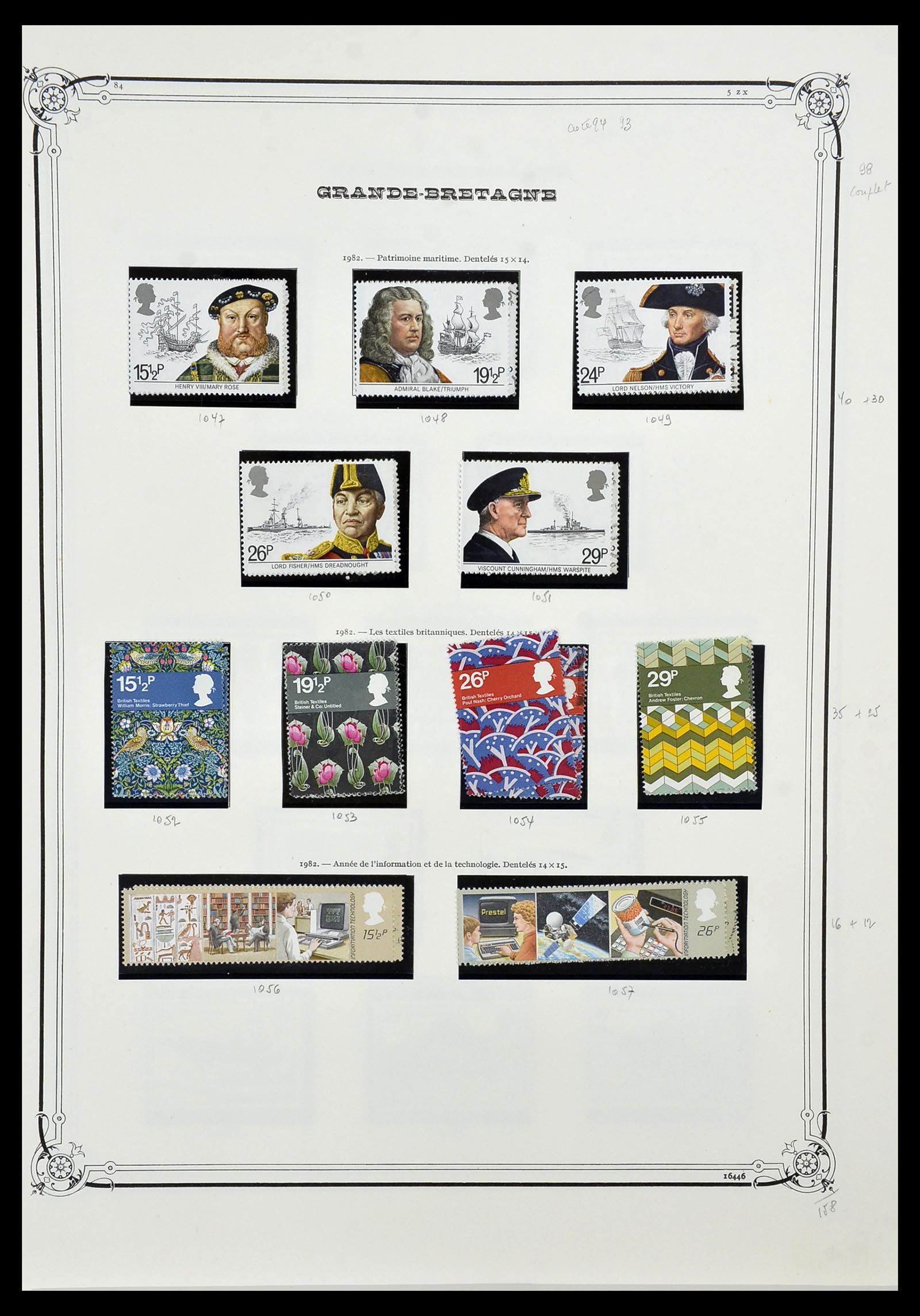 34535 054 - Postzegelverzameling 34535 Engeland en koloniën 1847-1991.