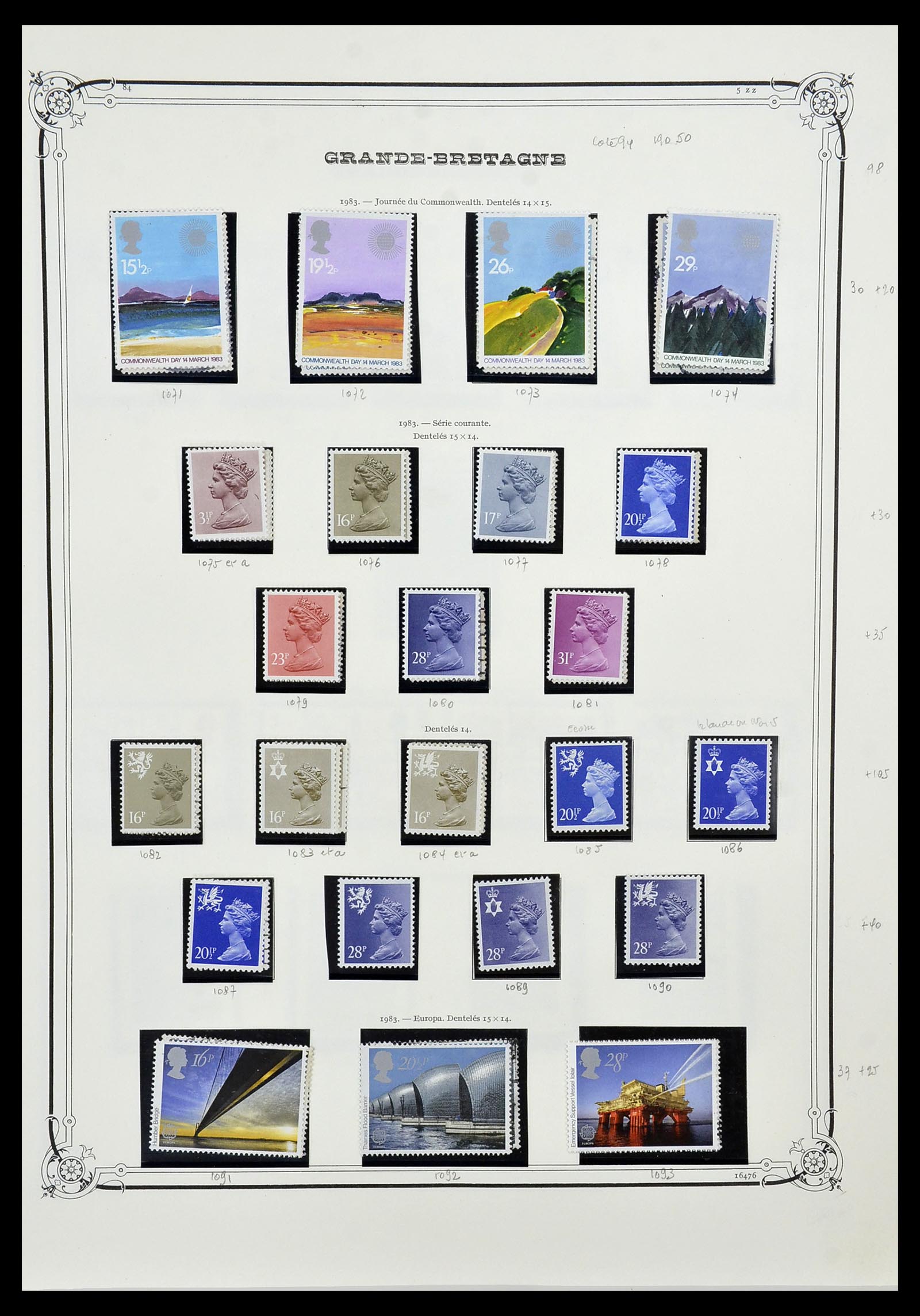 34535 056 - Postzegelverzameling 34535 Engeland en koloniën 1847-1991.