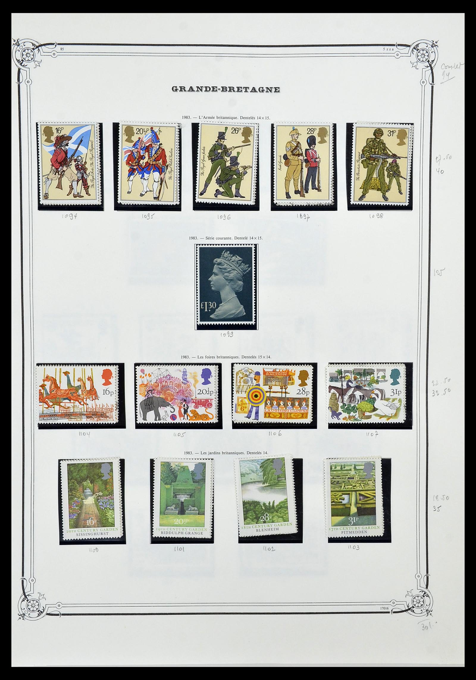 34535 057 - Postzegelverzameling 34535 Engeland en koloniën 1847-1991.
