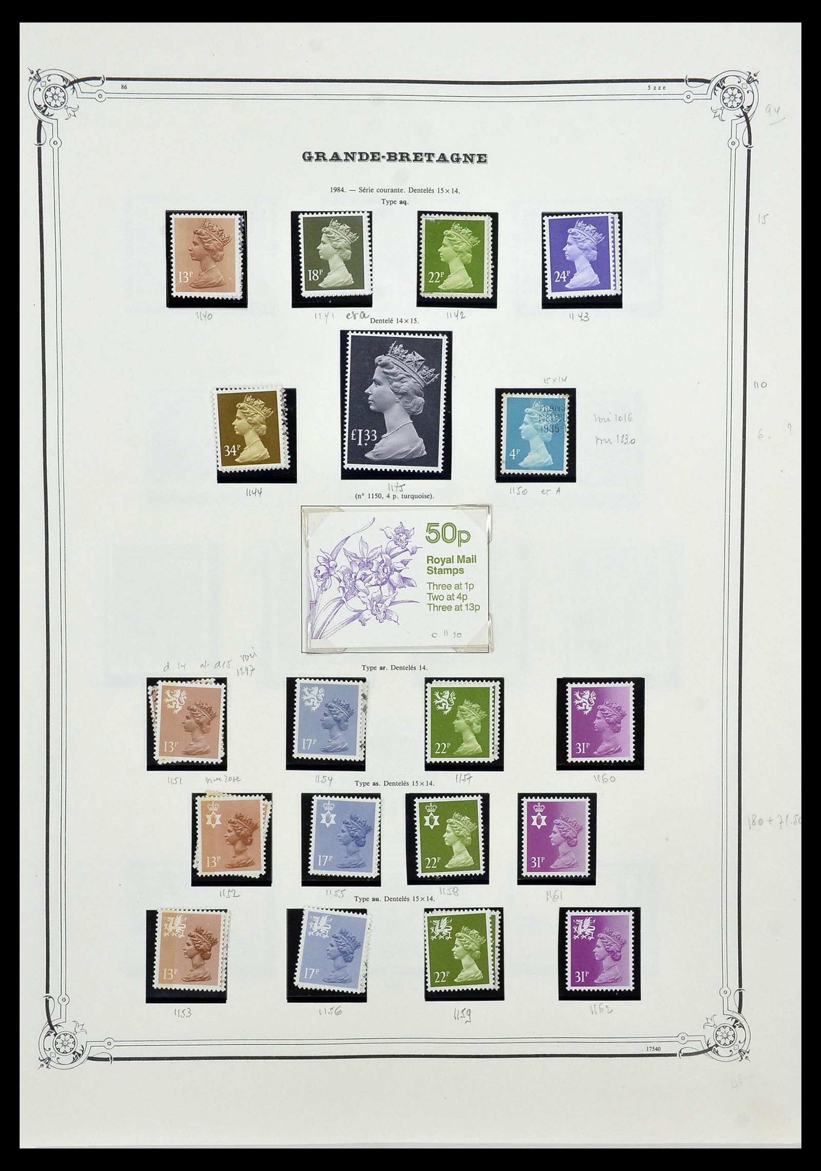 34535 061 - Postzegelverzameling 34535 Engeland en koloniën 1847-1991.