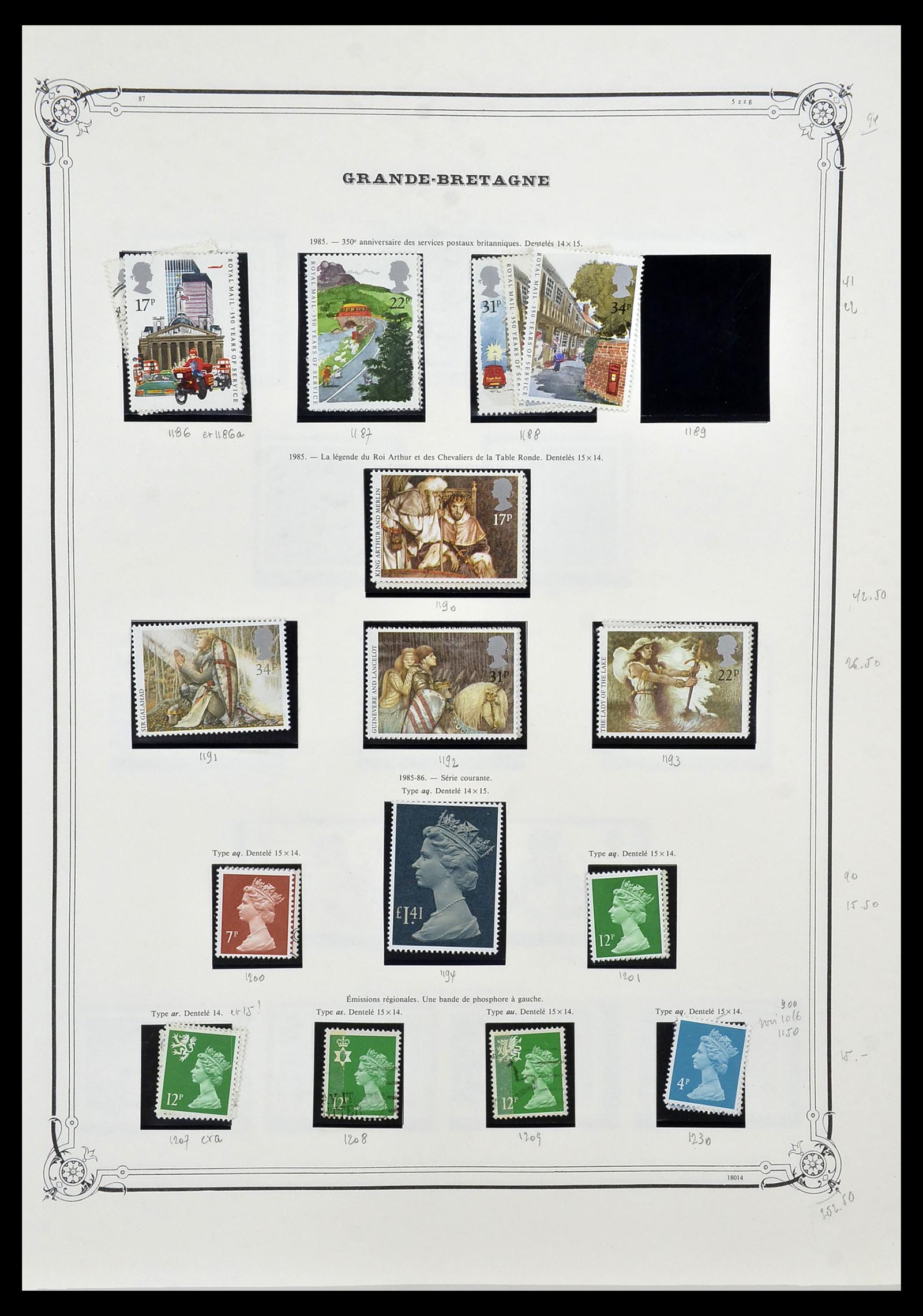 34535 063 - Postzegelverzameling 34535 Engeland en koloniën 1847-1991.