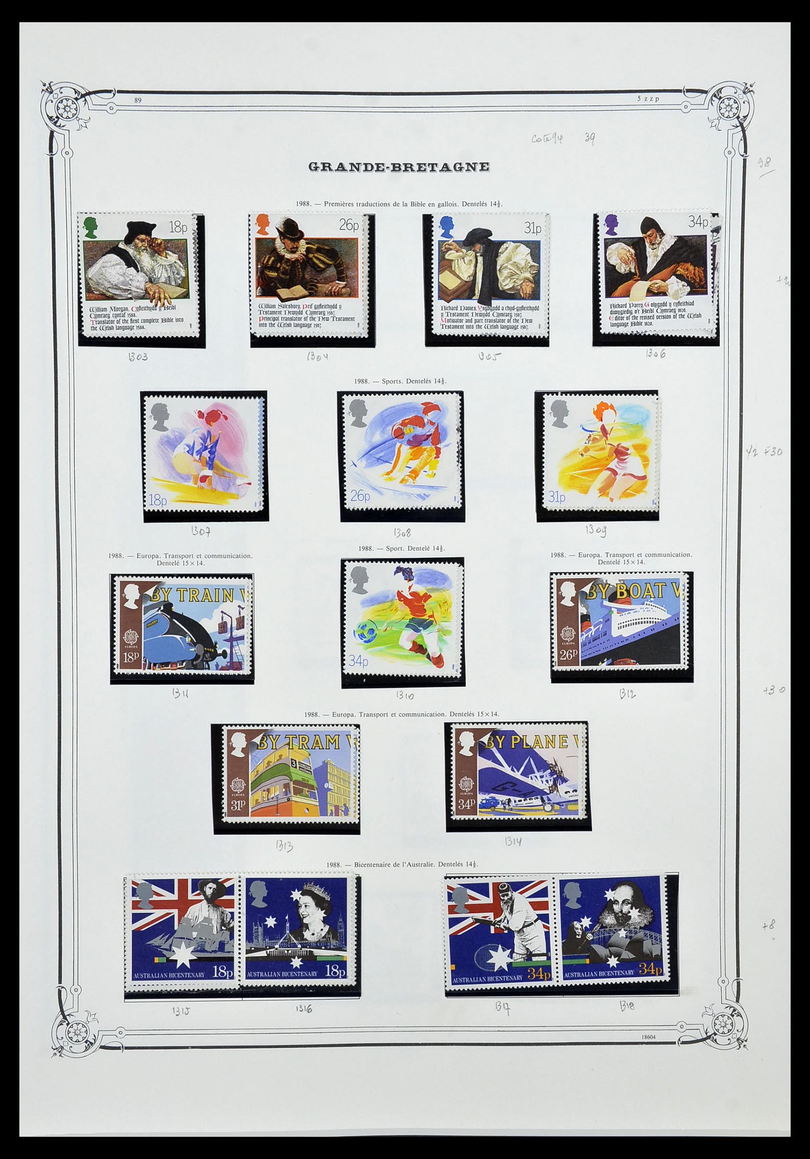 34535 071 - Postzegelverzameling 34535 Engeland en koloniën 1847-1991.