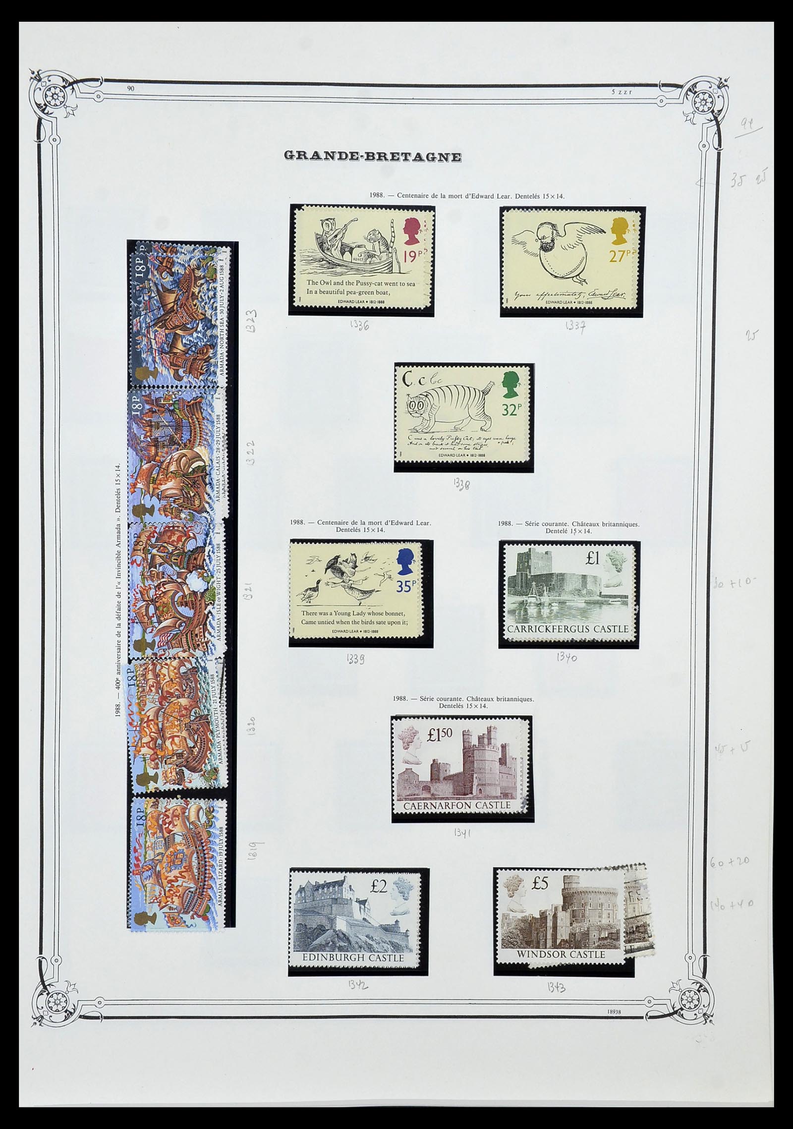 34535 072 - Postzegelverzameling 34535 Engeland en koloniën 1847-1991.